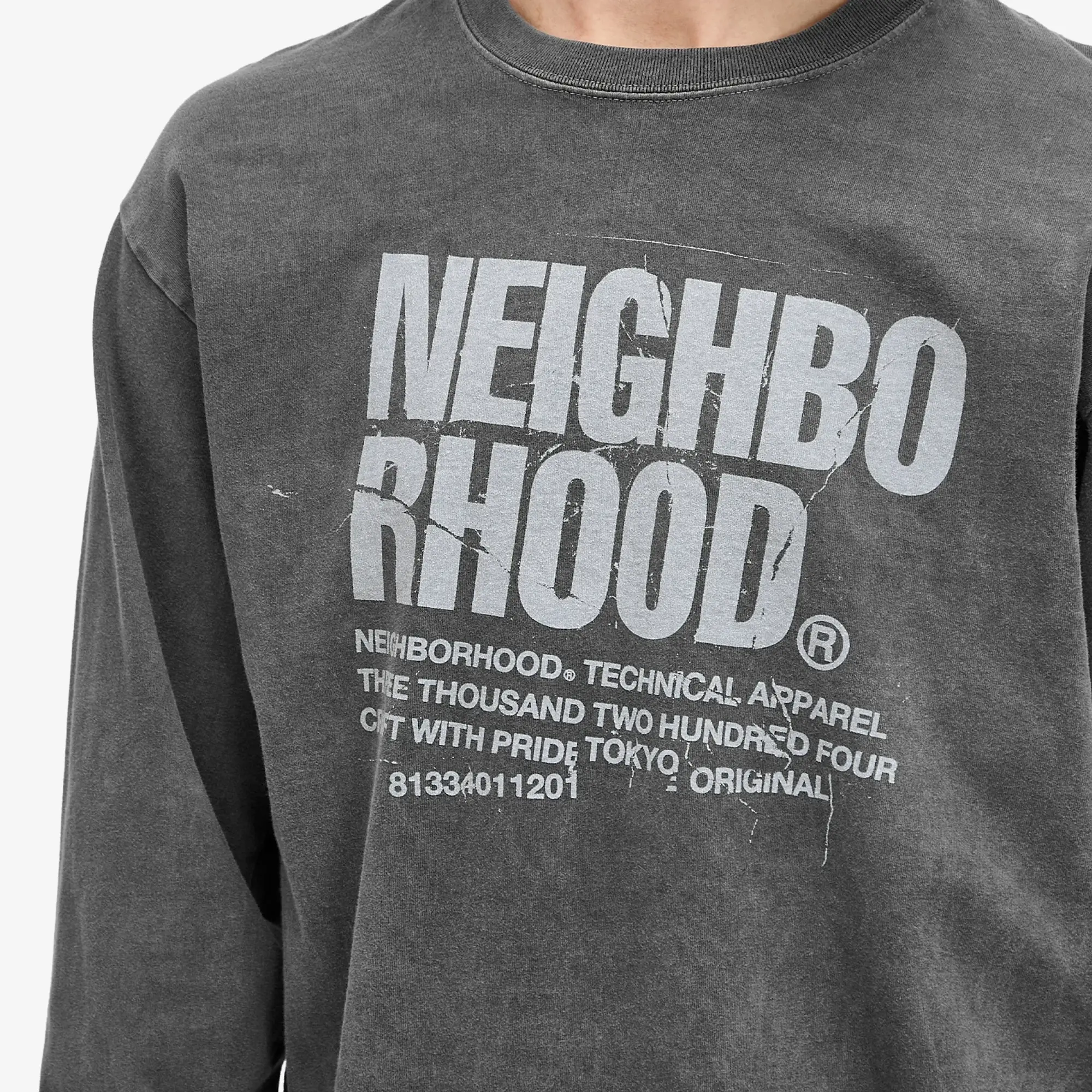 Neighborhood Men's LS-11 Long Sleeve T-Shirt Black