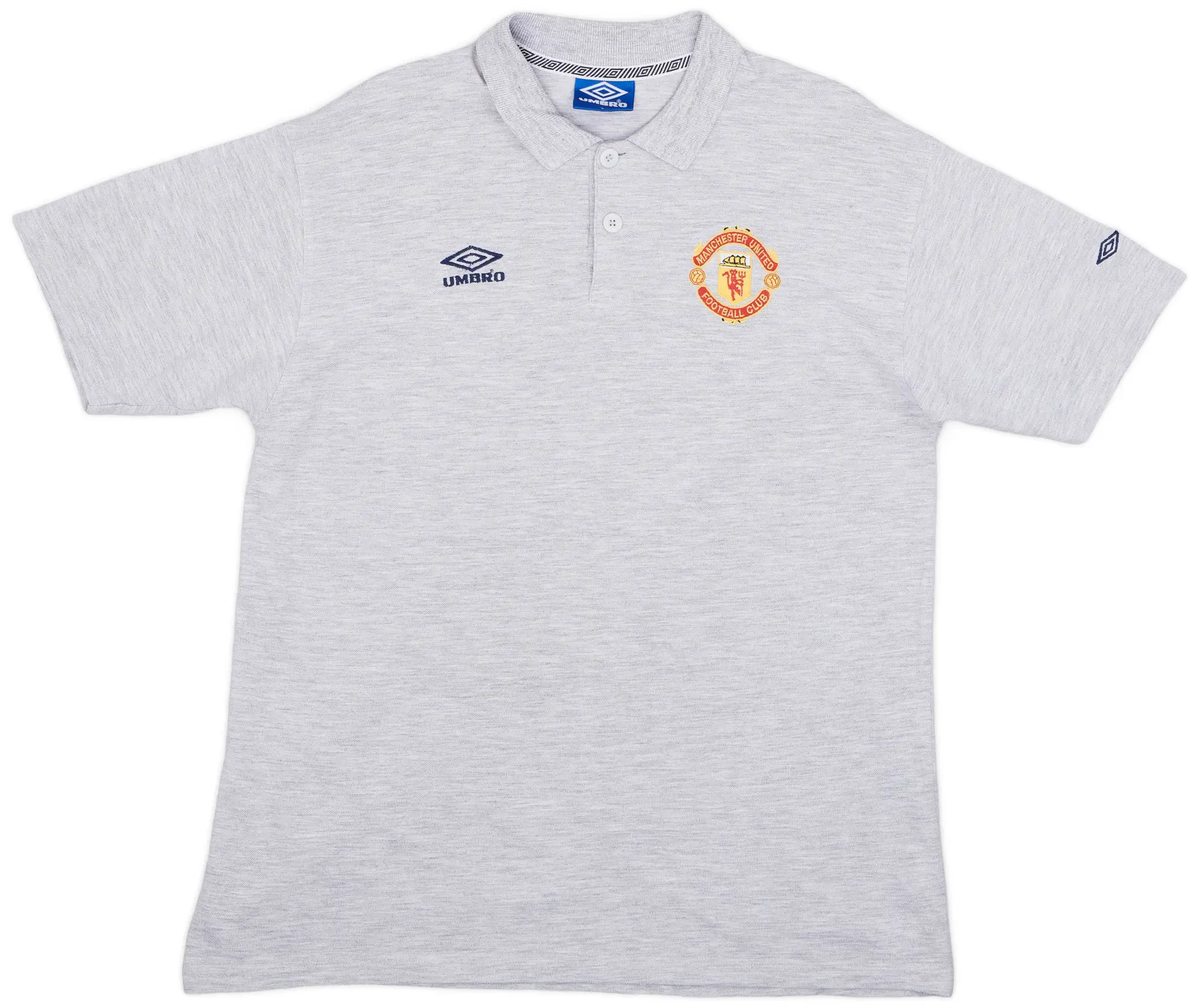 1996-97 Manchester United Umbro Polo Shirt - 9/10 - (L)