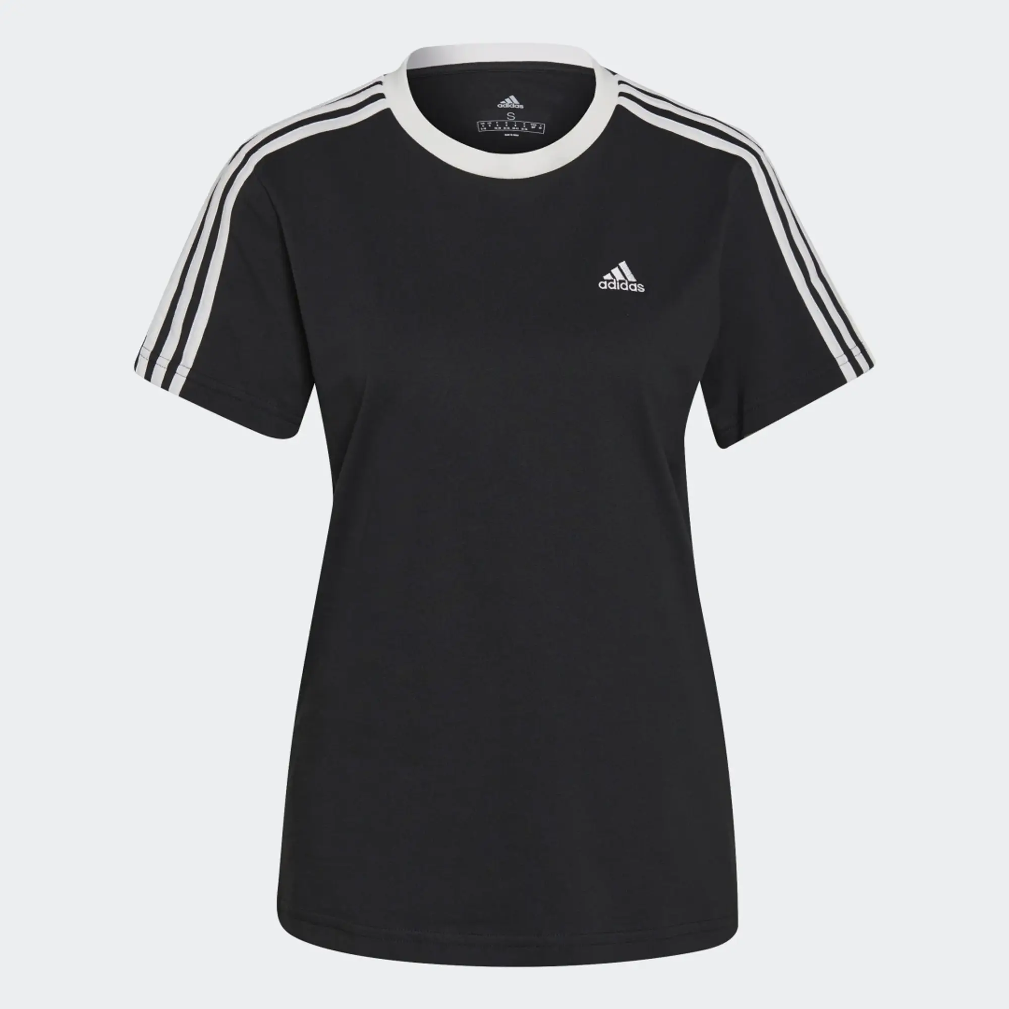 adidas  W 3S BF T  women's T shirt in Black