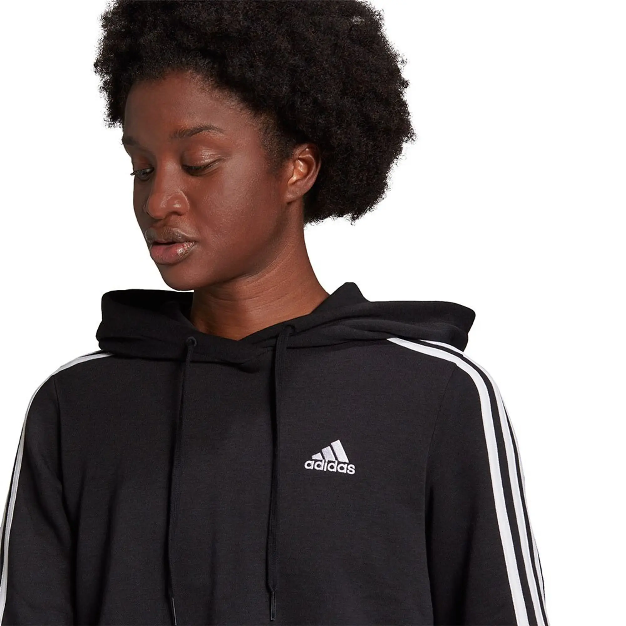 adidas  W 3S FT CRO HD  women's Sweatshirt in Black