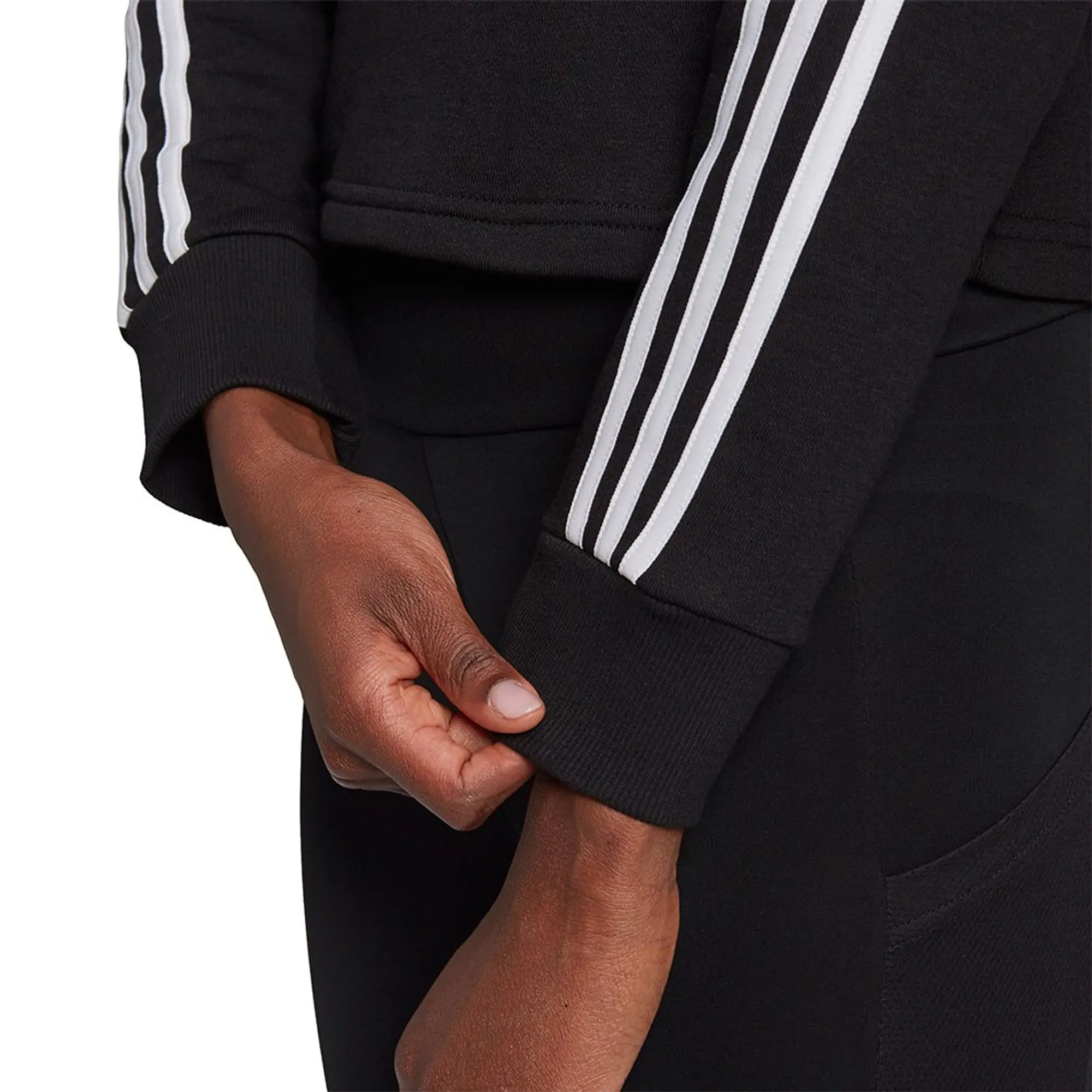 adidas  W 3S FT CRO HD  women's Sweatshirt in Black