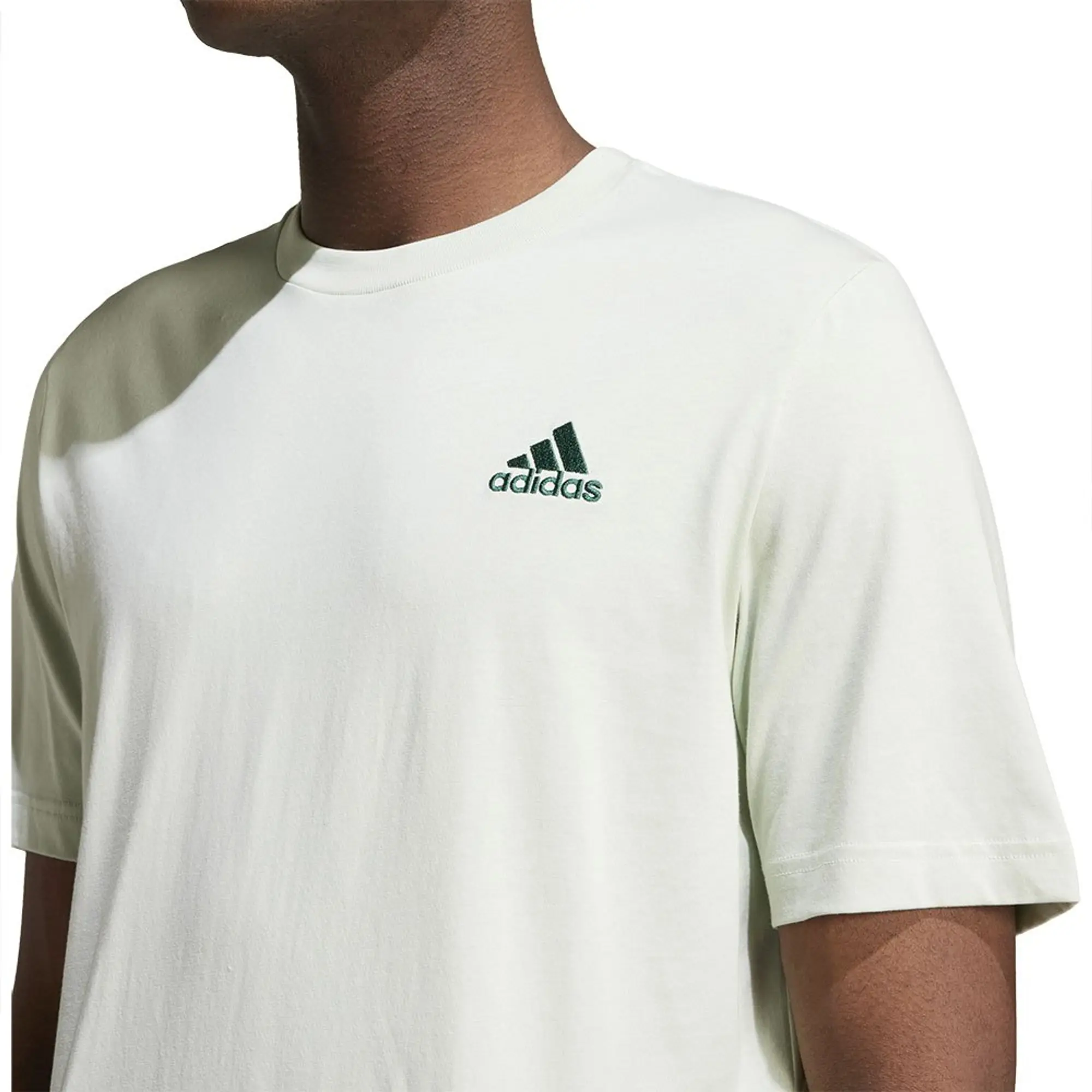 adidas Essentials Single Jersey Linear Embroidered Logo T Shirt Mens