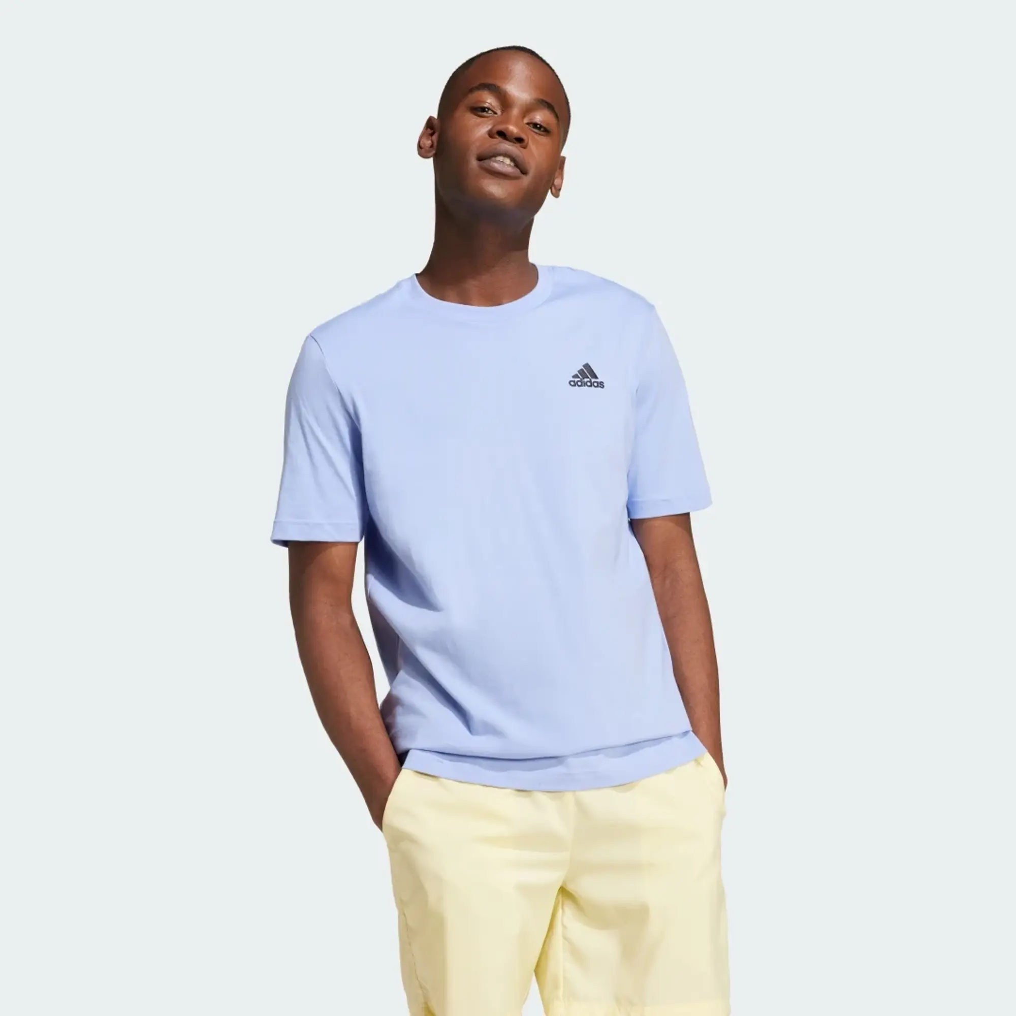 adidas Men Essentials Single Jersey Embroidered Small Logo T