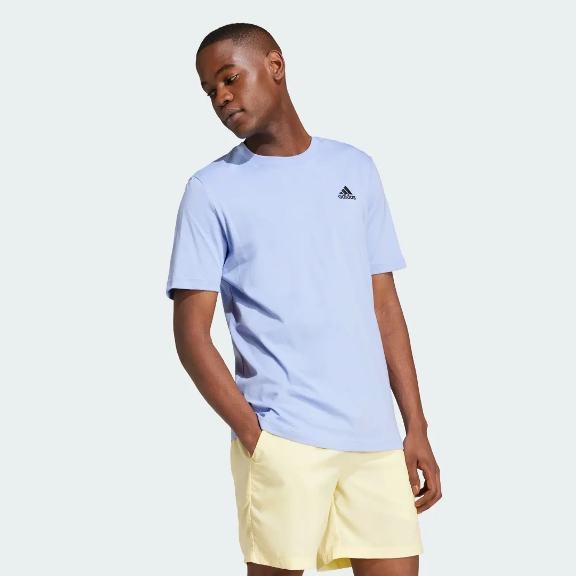 adidas Men Essentials Single Jersey Embroidered Small Logo T