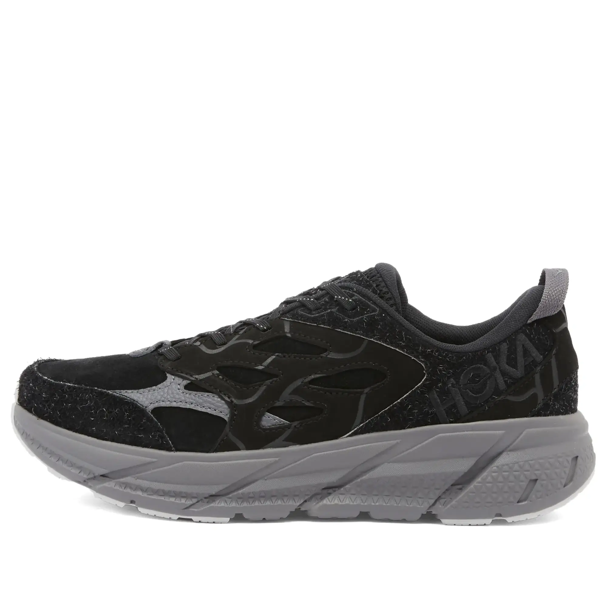 HOKA ONE ONE U Clifton L Suede TP Black/Satellite Grey