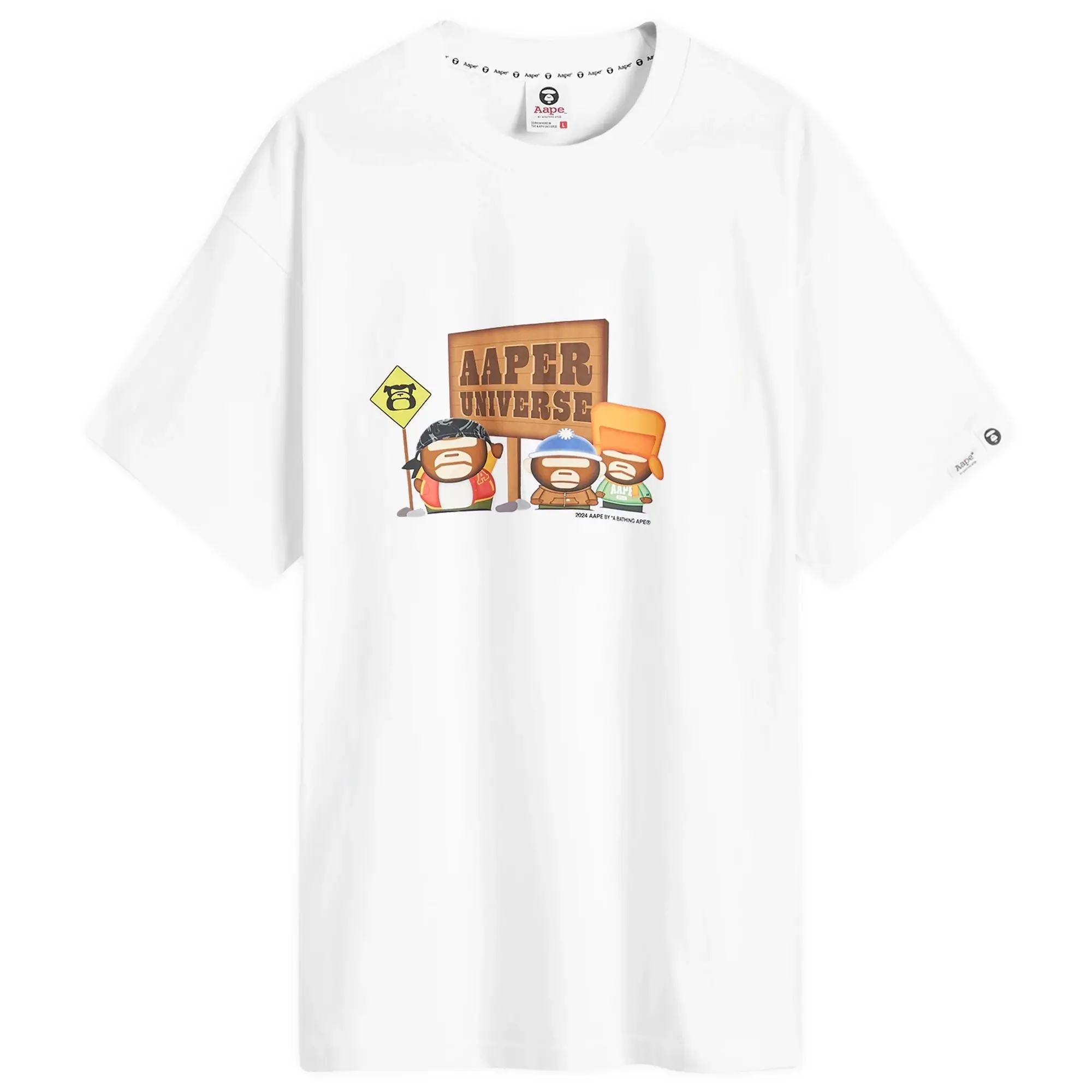 A Bathing Ape AAPE AAPER Universe T-Shirt White