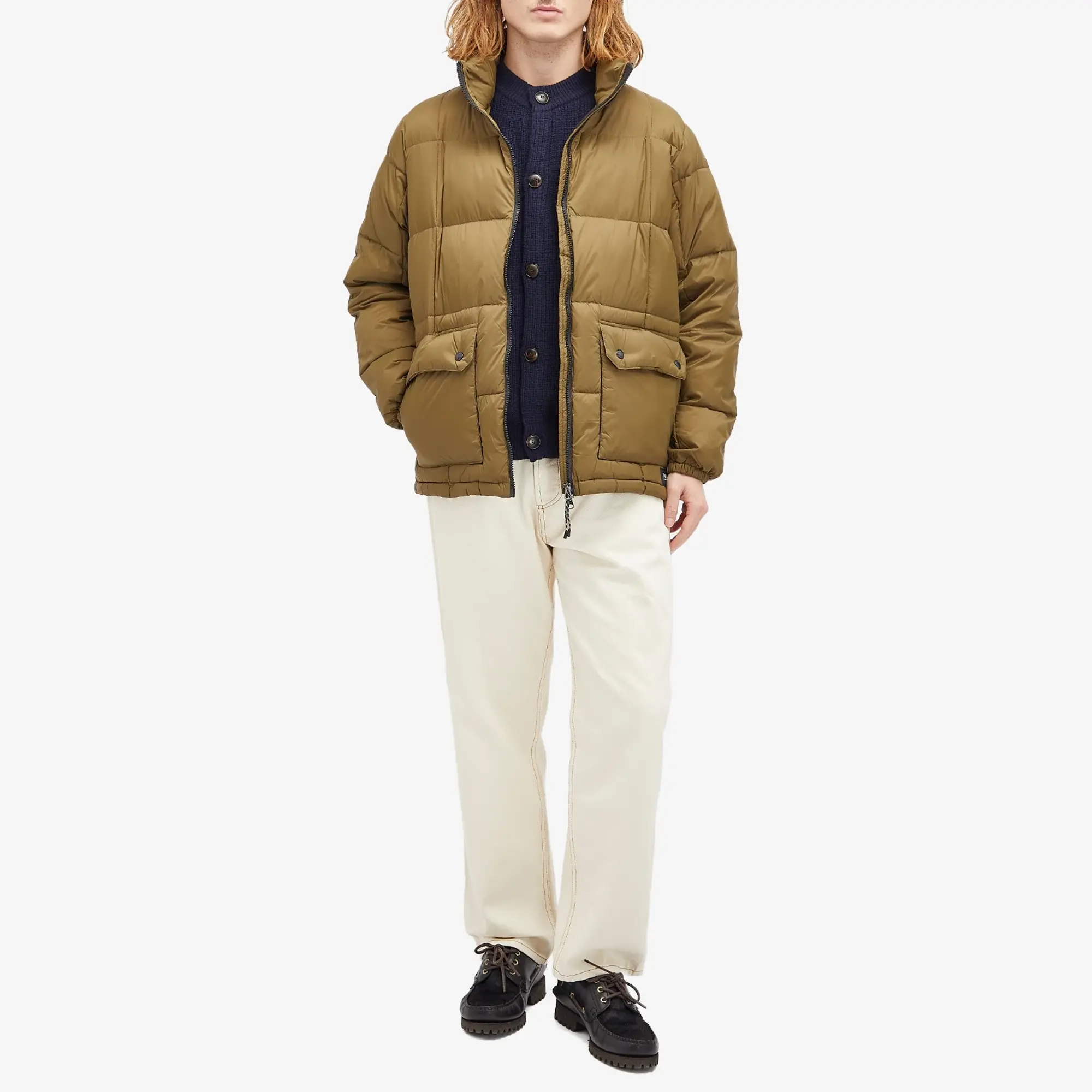 Taion Men's Volume Hooded Down Jacket Olive