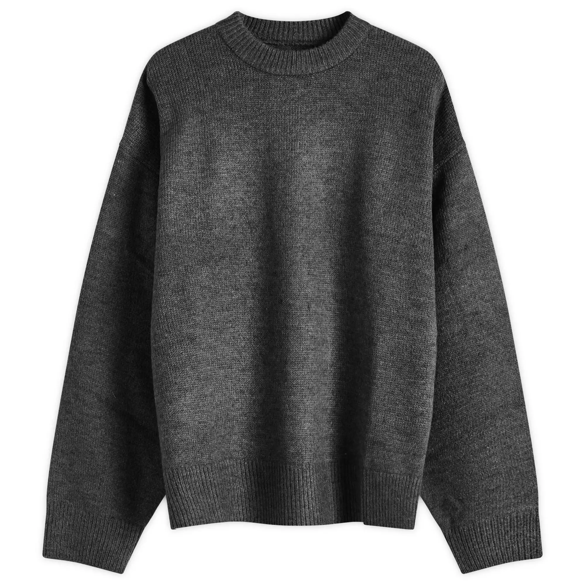 MKI Men's Mohair Blend Knit Crew Charcoal