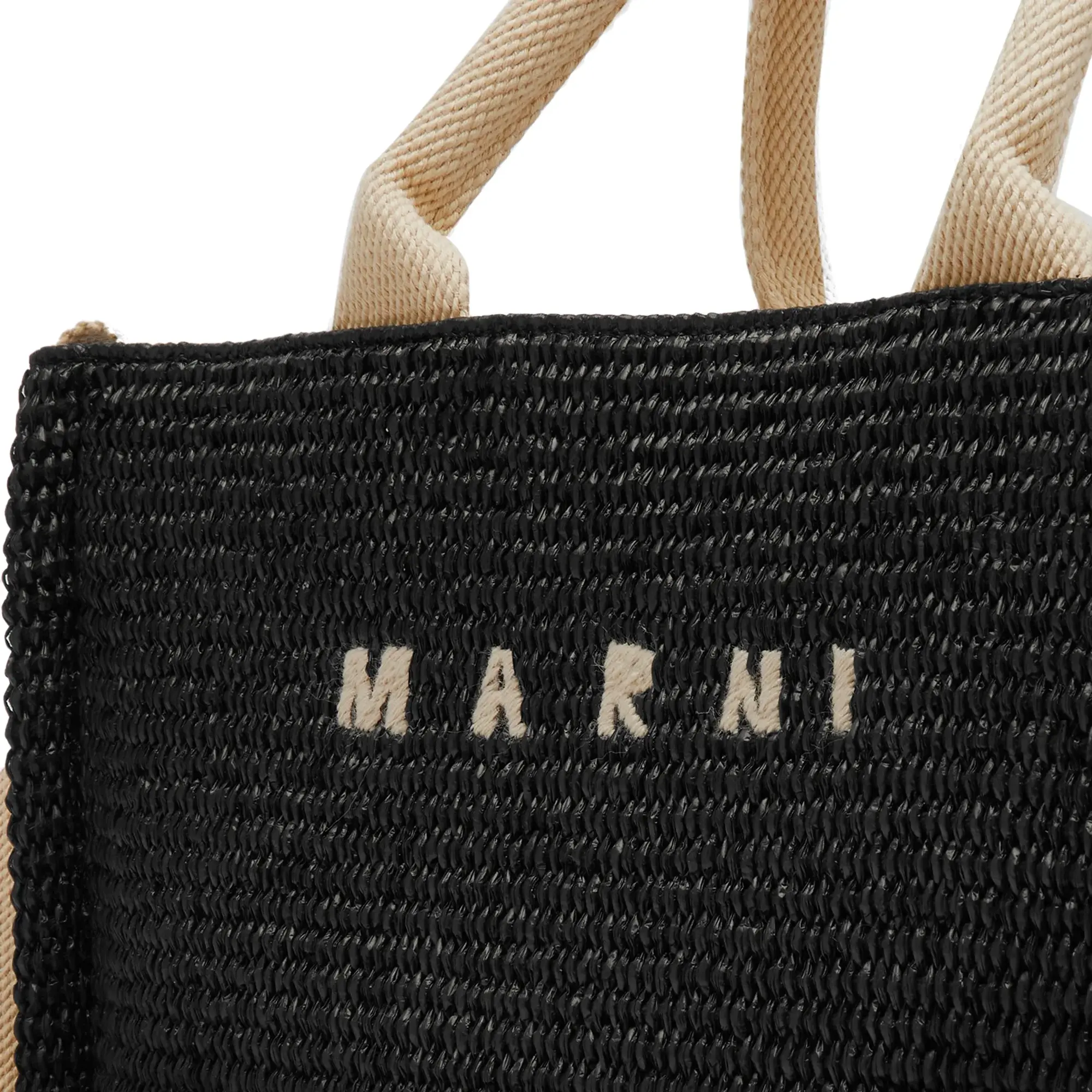 Marni Women's Small Basket Bag Black/Natural