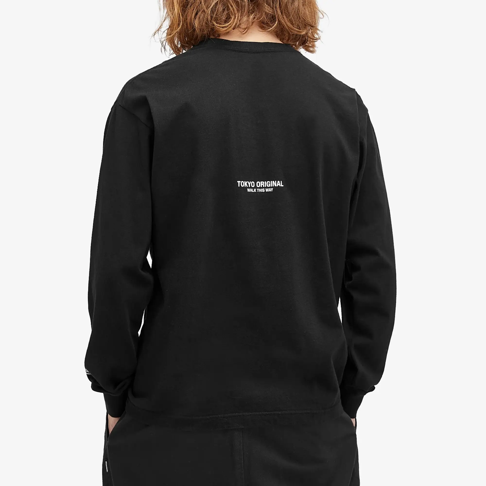 Neighborhood Men's LS-8 Long Sleeve T-Shirt Black