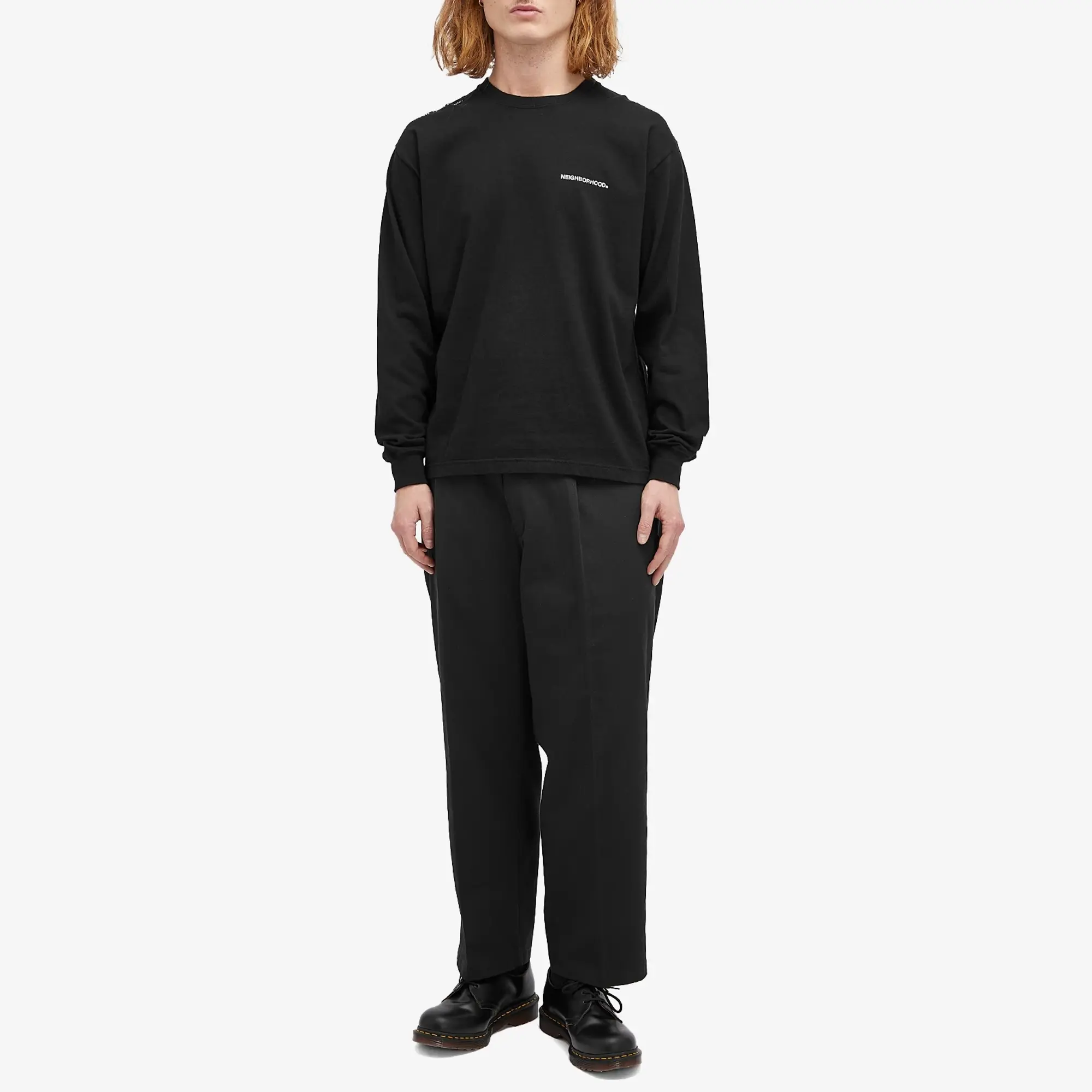 Neighborhood Men's LS-8 Long Sleeve T-Shirt Black