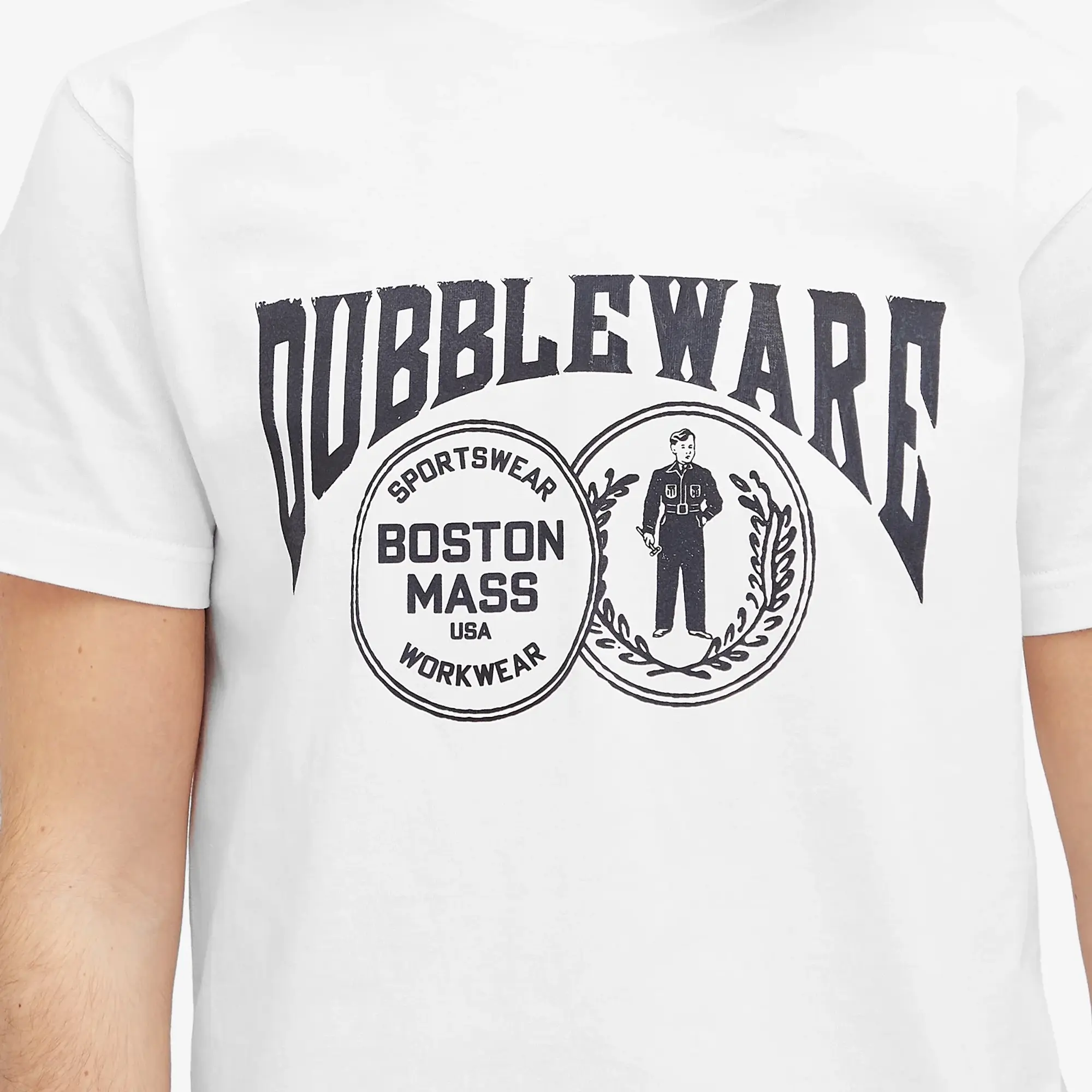 Dubbleware Men's Double Disc T-Shirt White