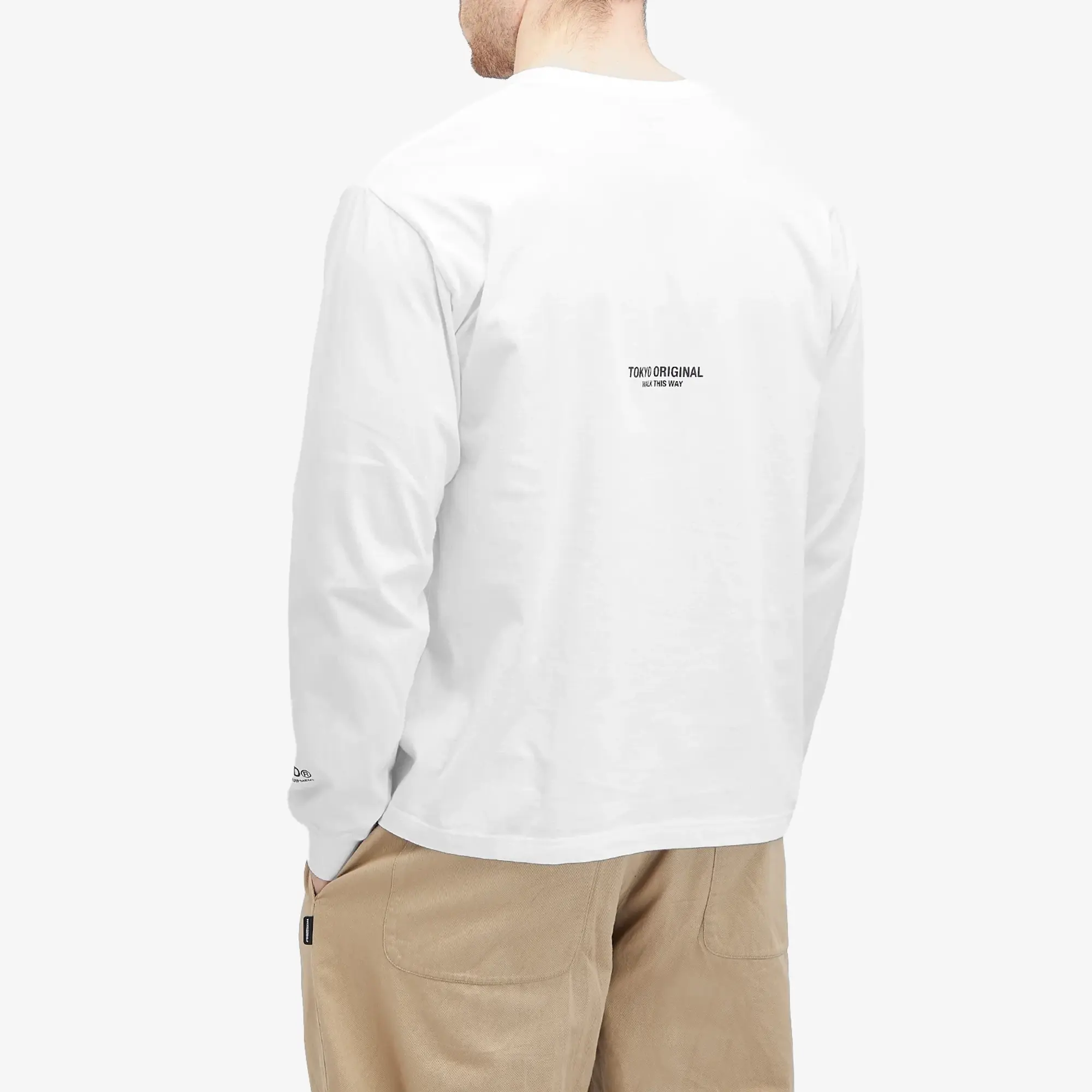 Neighborhood Men's LS-8 Long Sleeve T-Shirt White