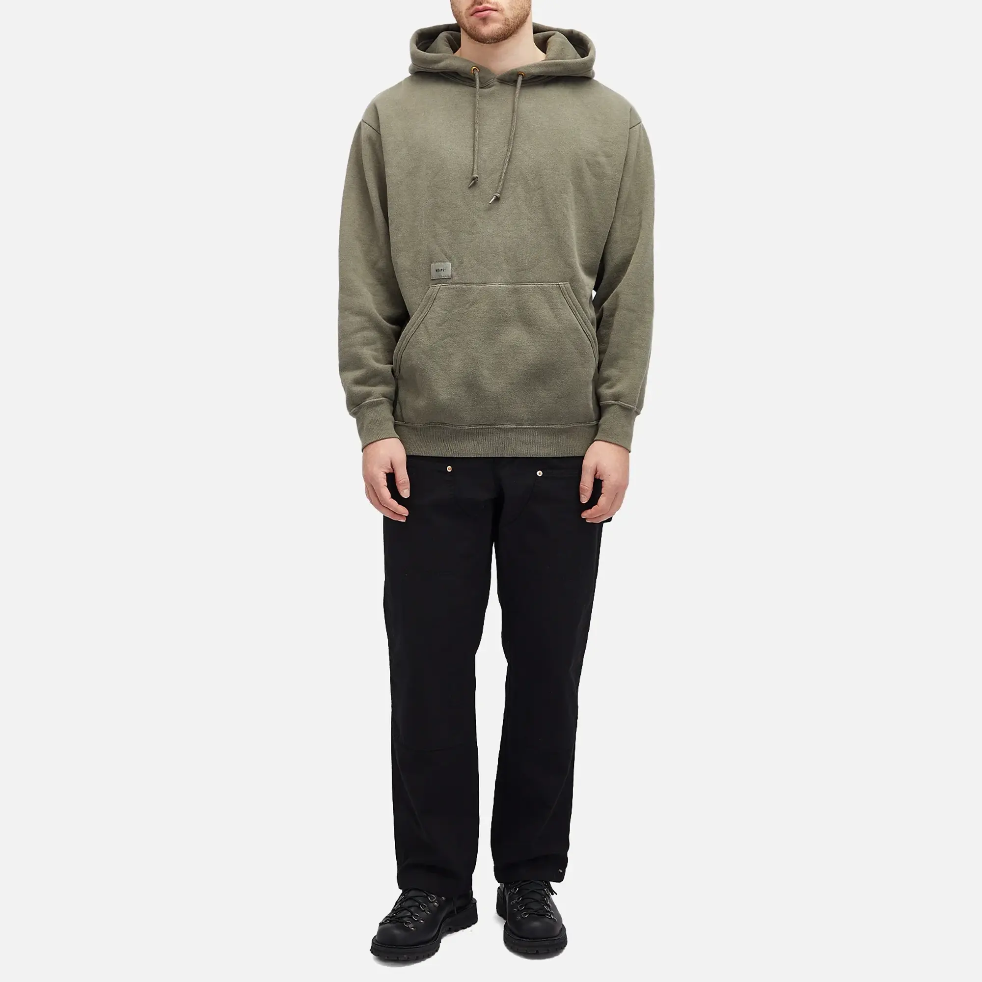 WTAPS Men's 17 Garment Dyed Hoodie Olive Drab