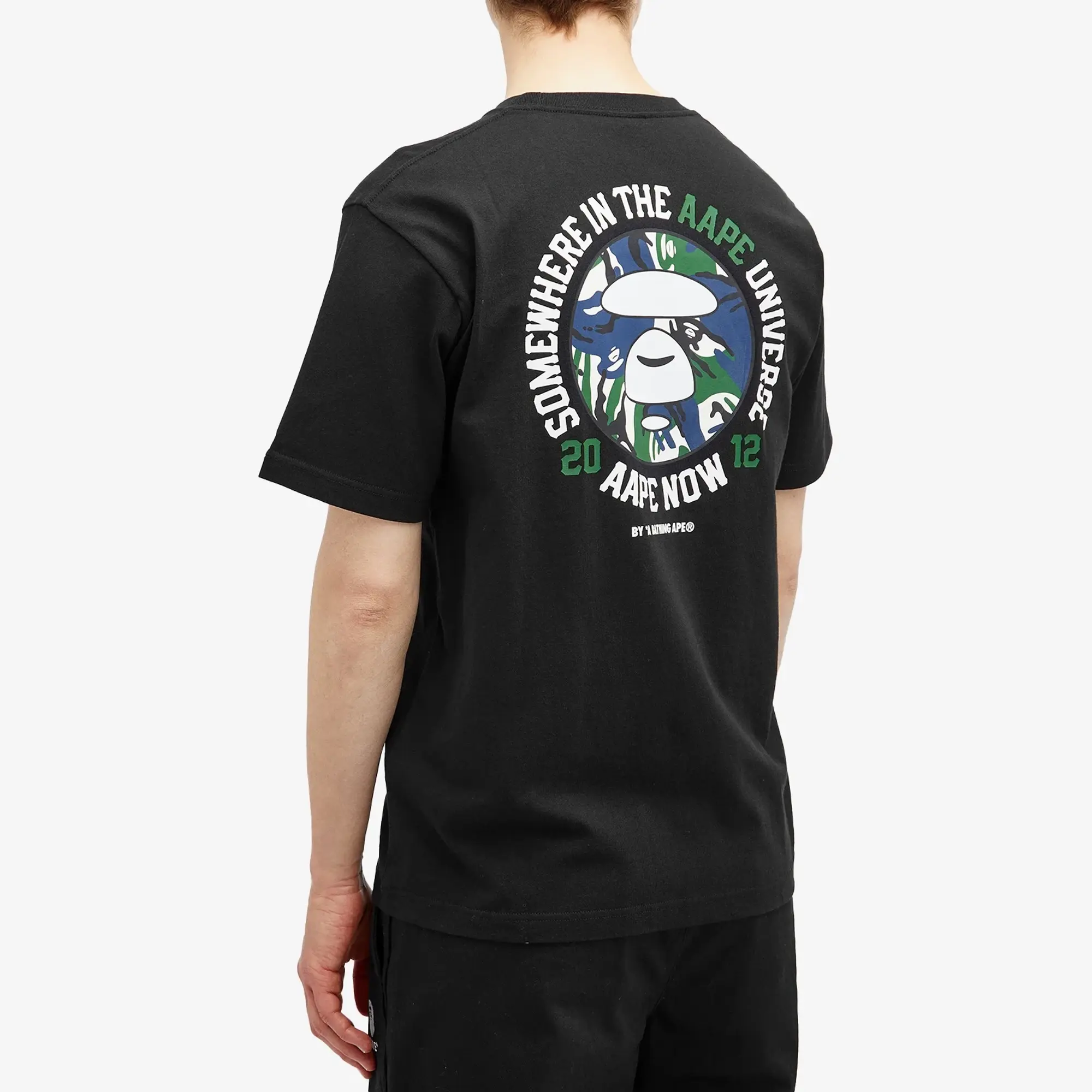 A Bathing Ape AAPE AP Logo T-Shirt Black