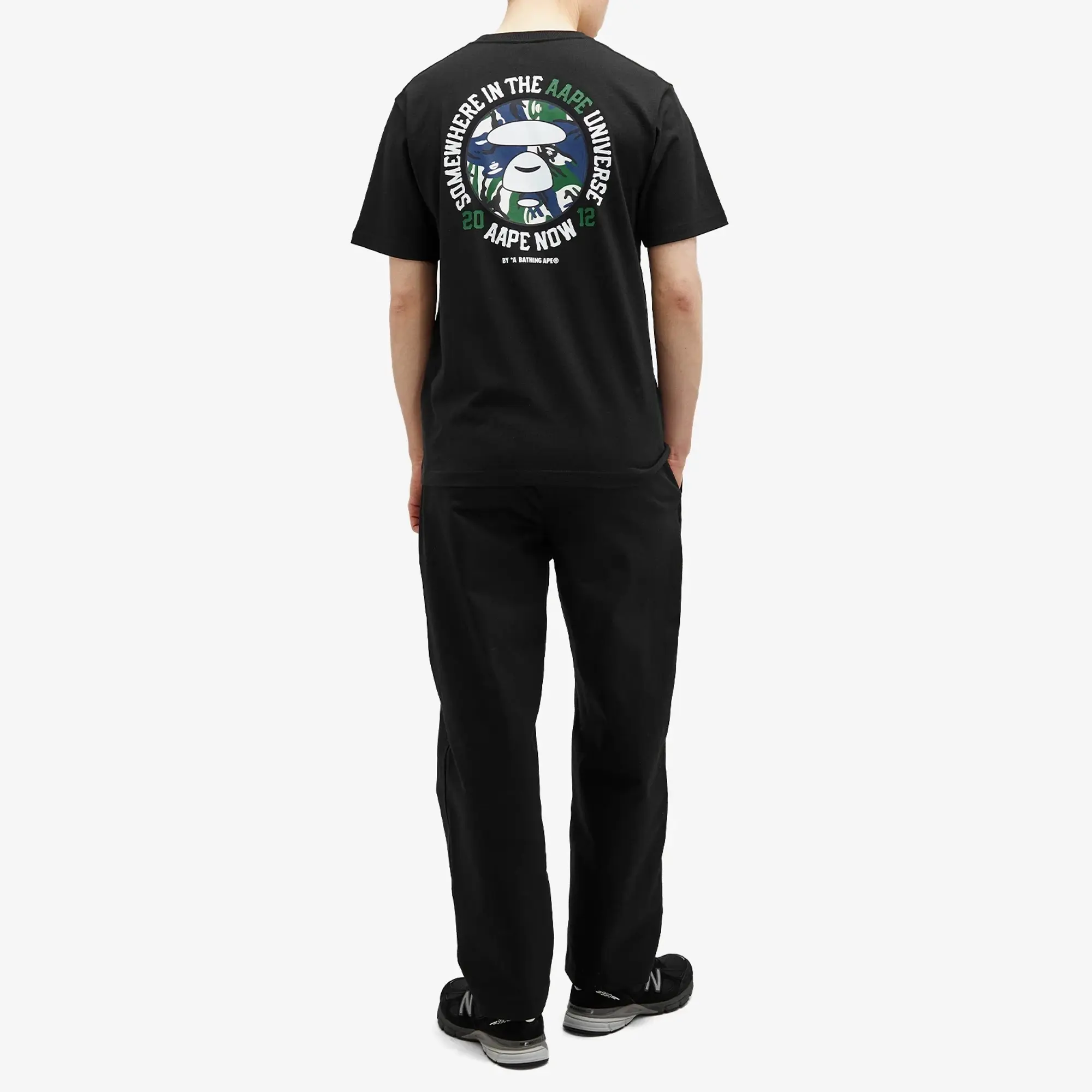 A Bathing Ape AAPE AP Logo T-Shirt Black