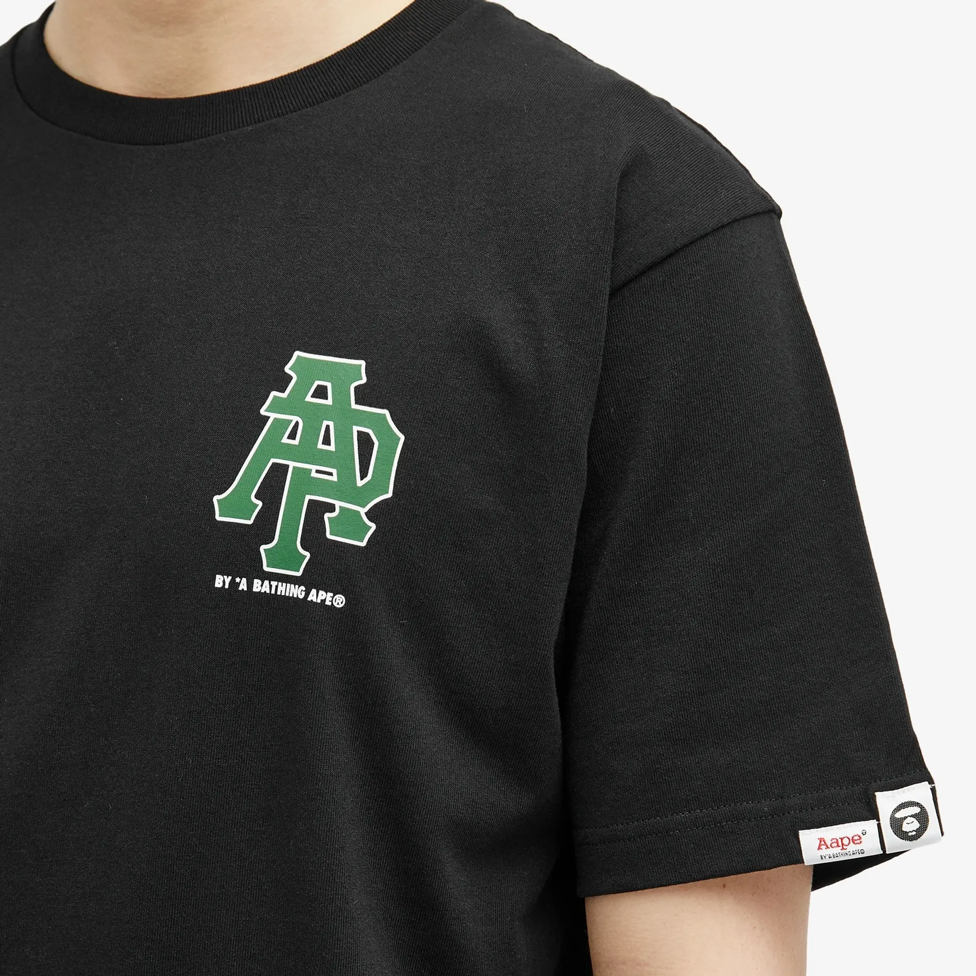 A Bathing Ape AAPE AP Logo T-Shirt Black