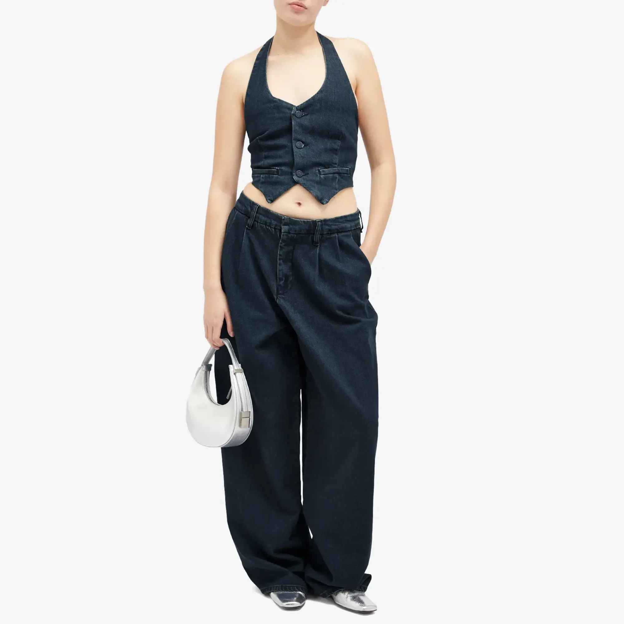 Good American Women's 90's Pleated Trouser Indigo