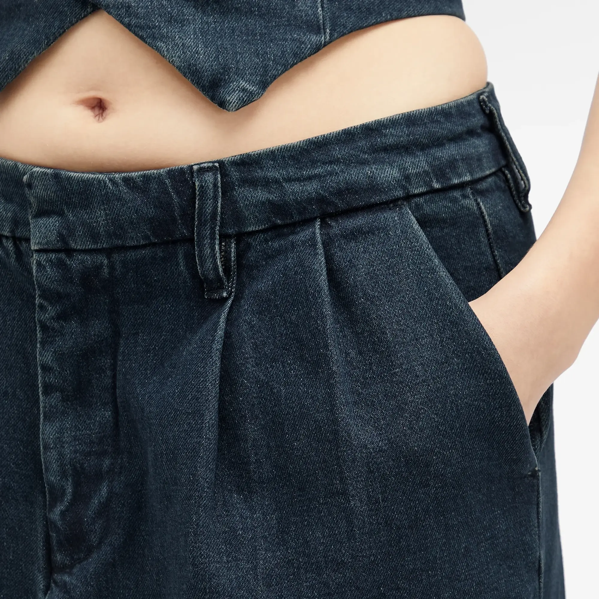 Good American Women's 90's Pleated Trouser Indigo
