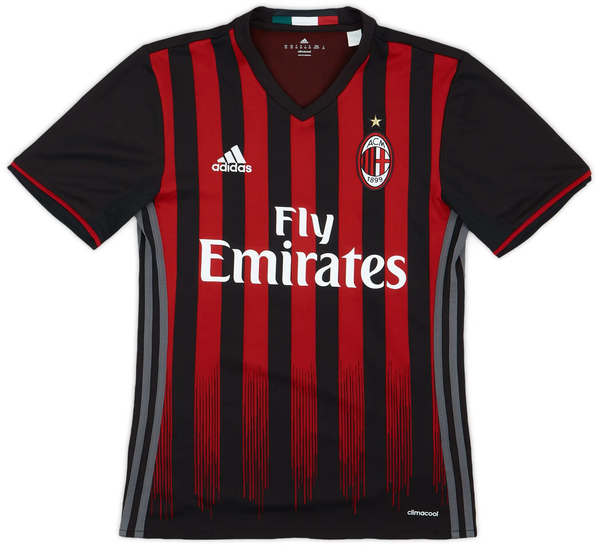 adidas 2016-17 AC Milan Home Shirt - 10/10 - (XS)