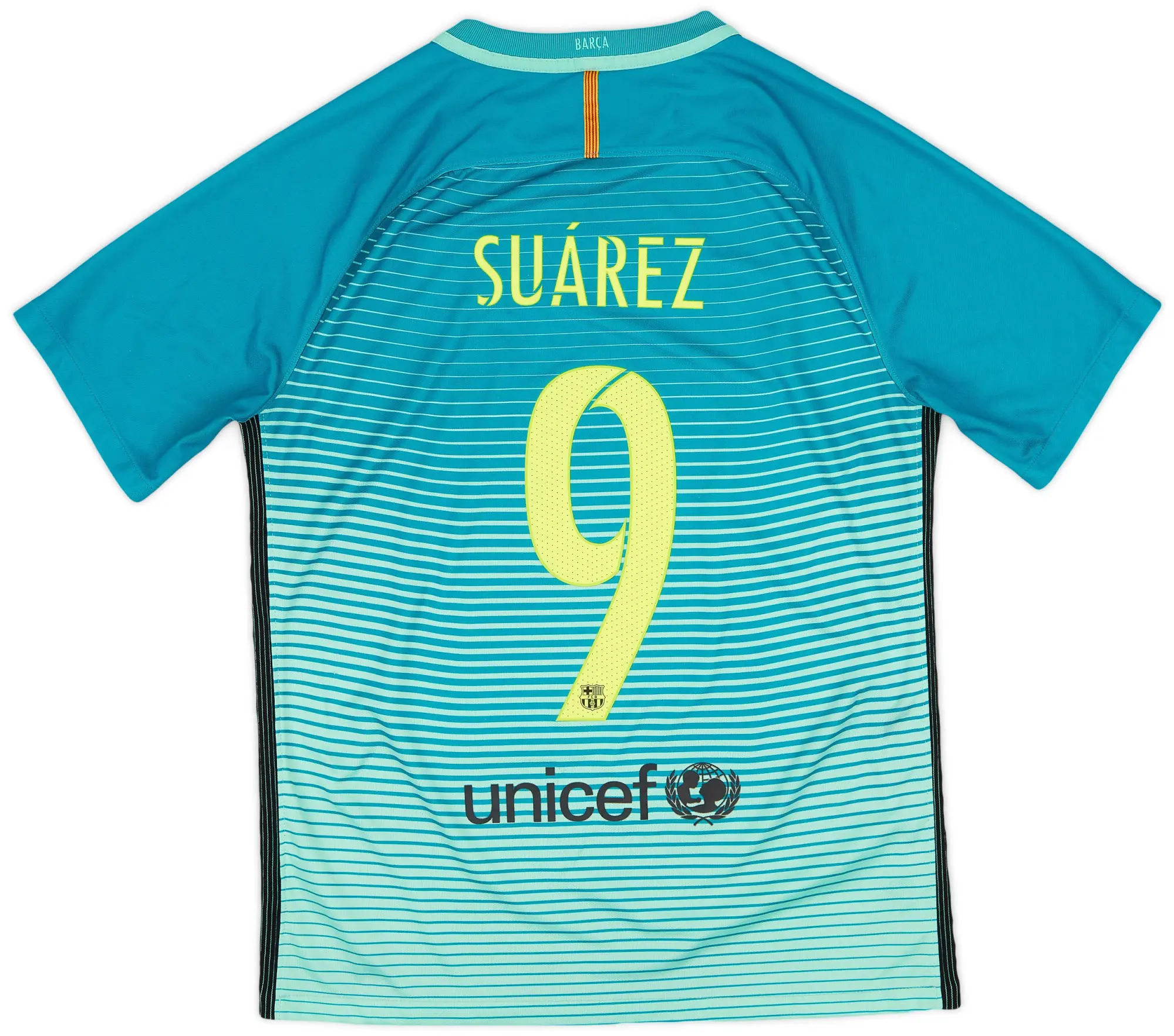 Nike 2016-17 Barcelona Third Shirt Suarez #9 - 8/10 - (M)