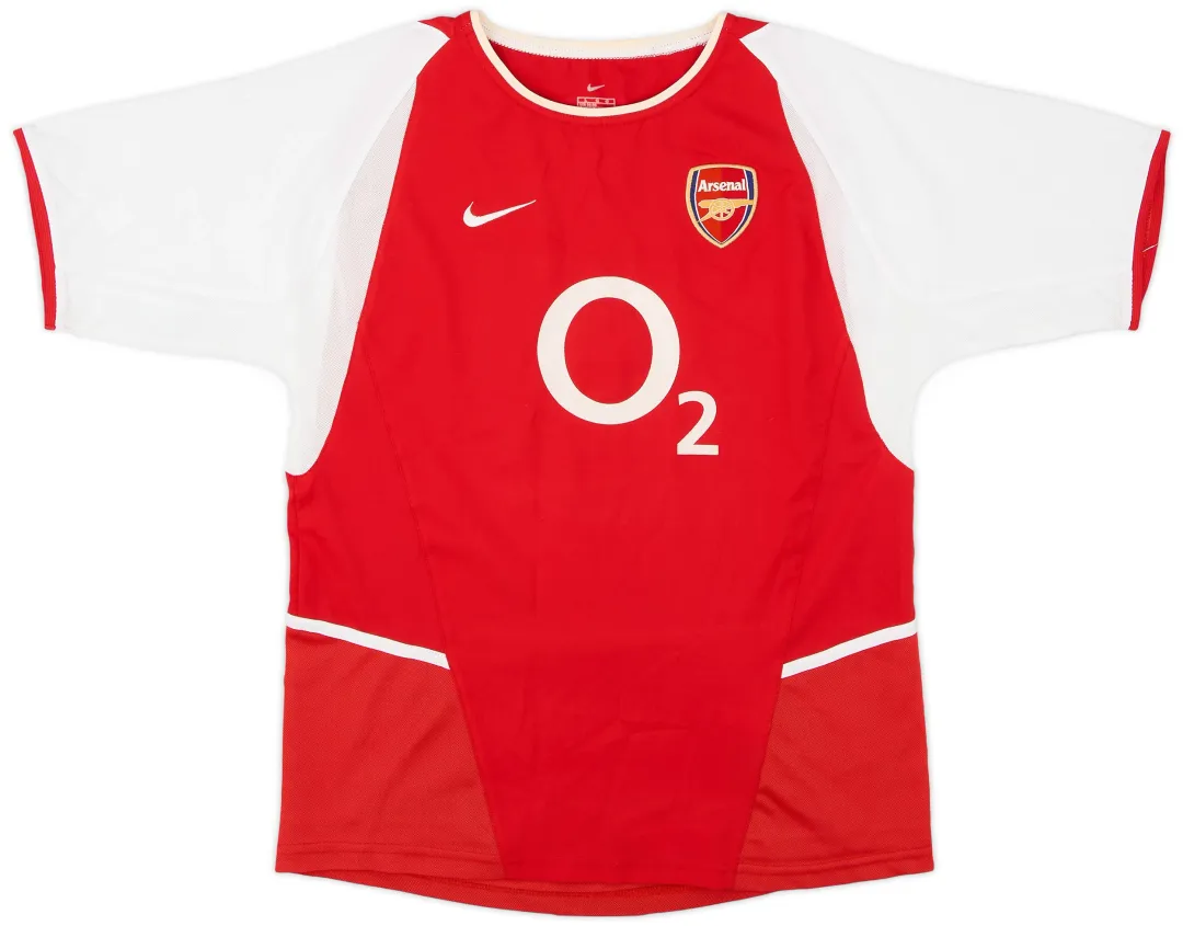 Nike 2002-04 Arsenal Home Shirt - 9/10 - (L.Boys) | ARSH02-300