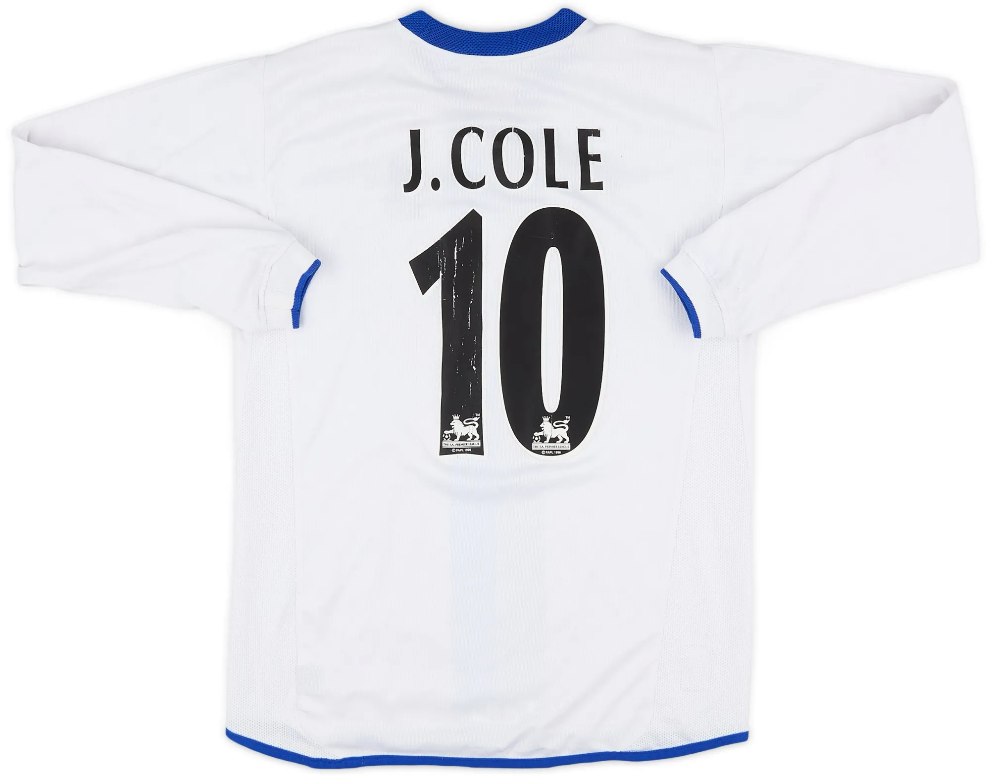 Umbro 2003-05 Chelsea Away L/S Shirt J. Cole #10 - 6/10 - (XL.Boys