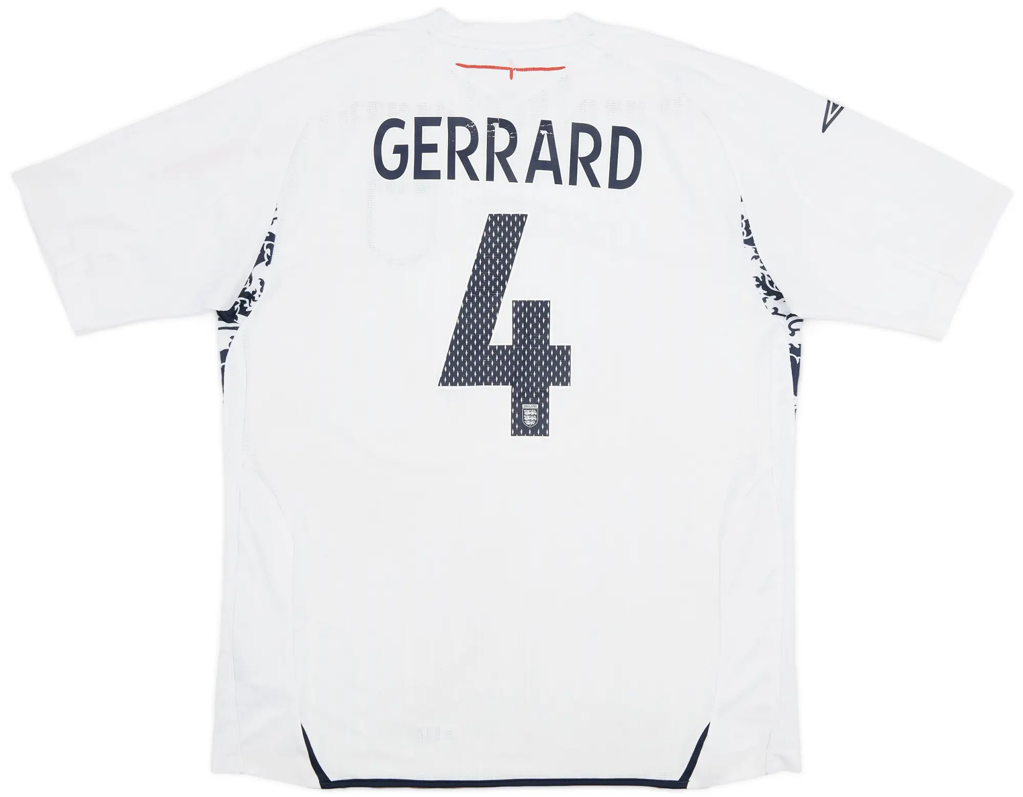 Umbro 2007-09 England Home Shirt Gerrard #4 - 5/10 - (XL)