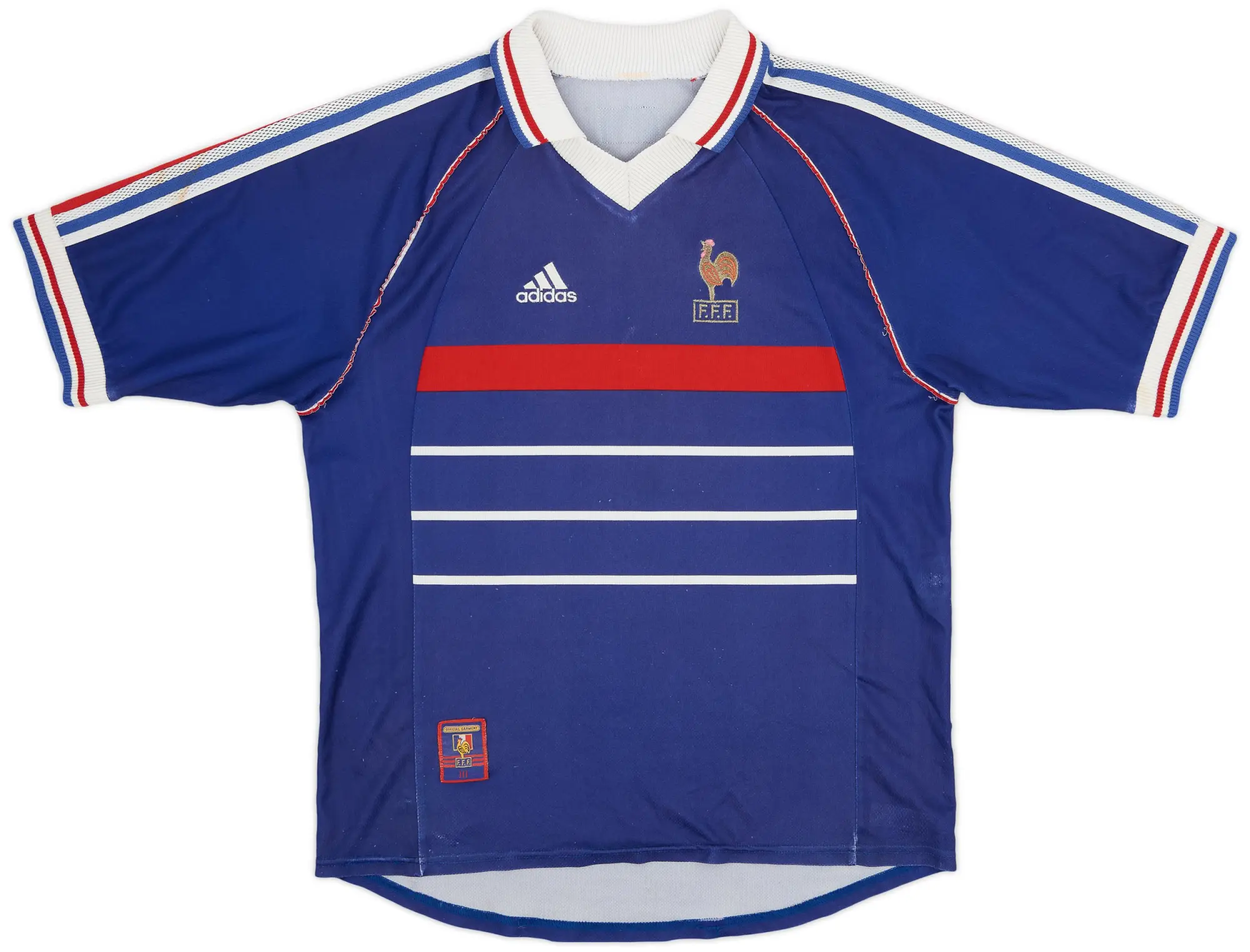 adidas 1998-00 France Home Shirt - 5/10 - (L)