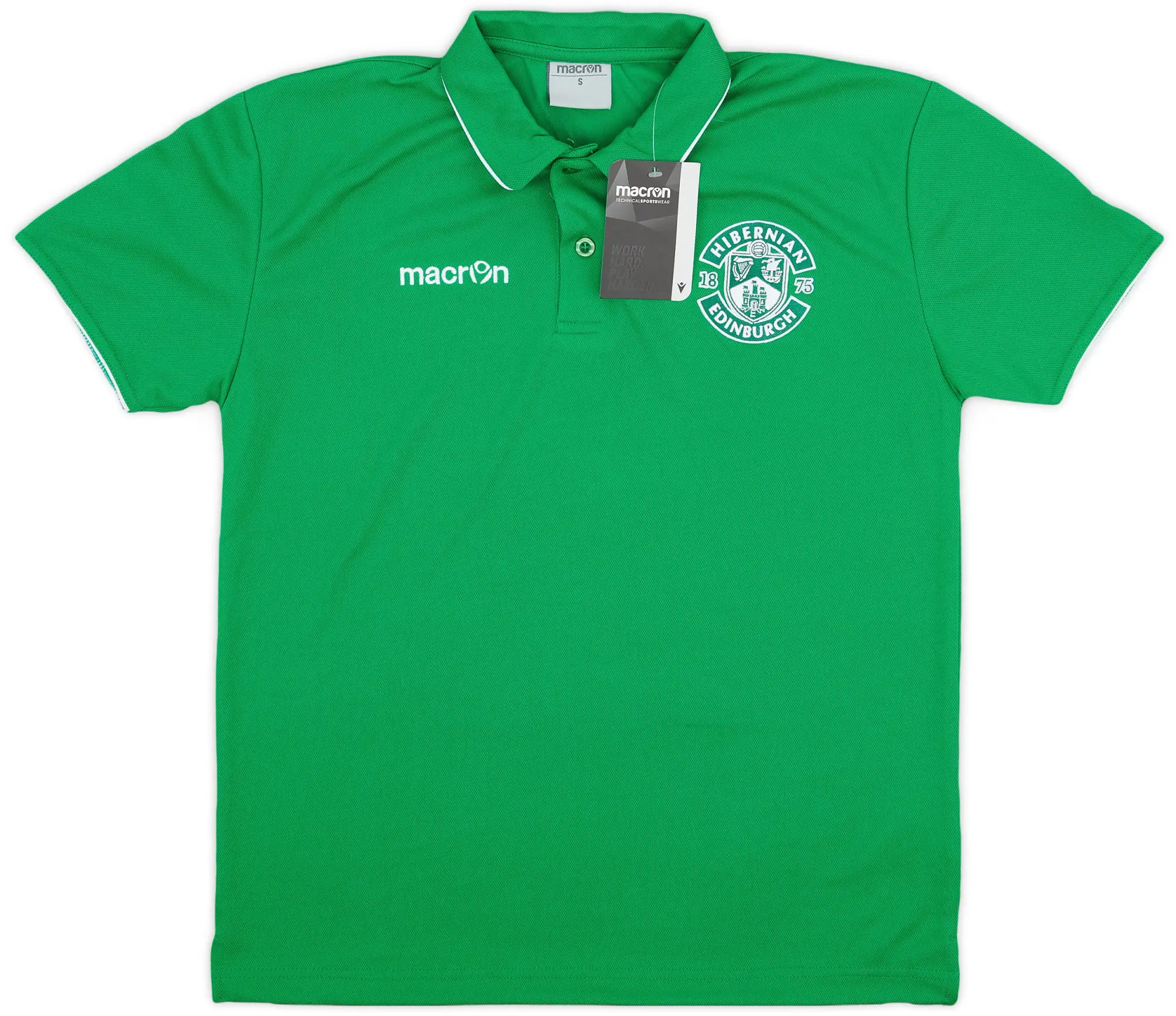 2017-18 Hibernian Macron Polo Shirt (S)