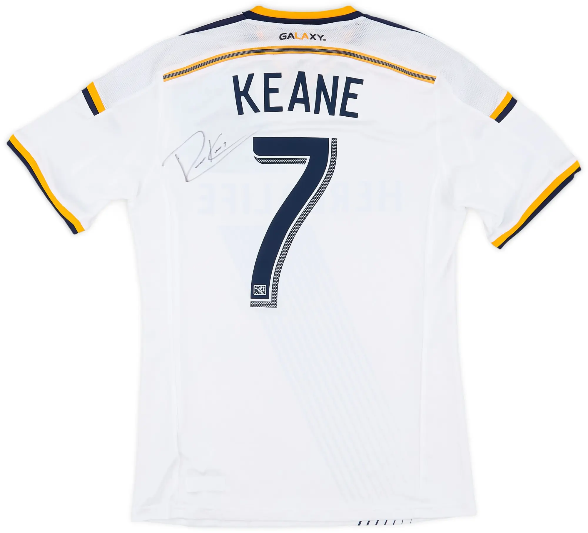 adidas 2014 LA Galaxy Match Issue Signed Home Shirt Keane #7