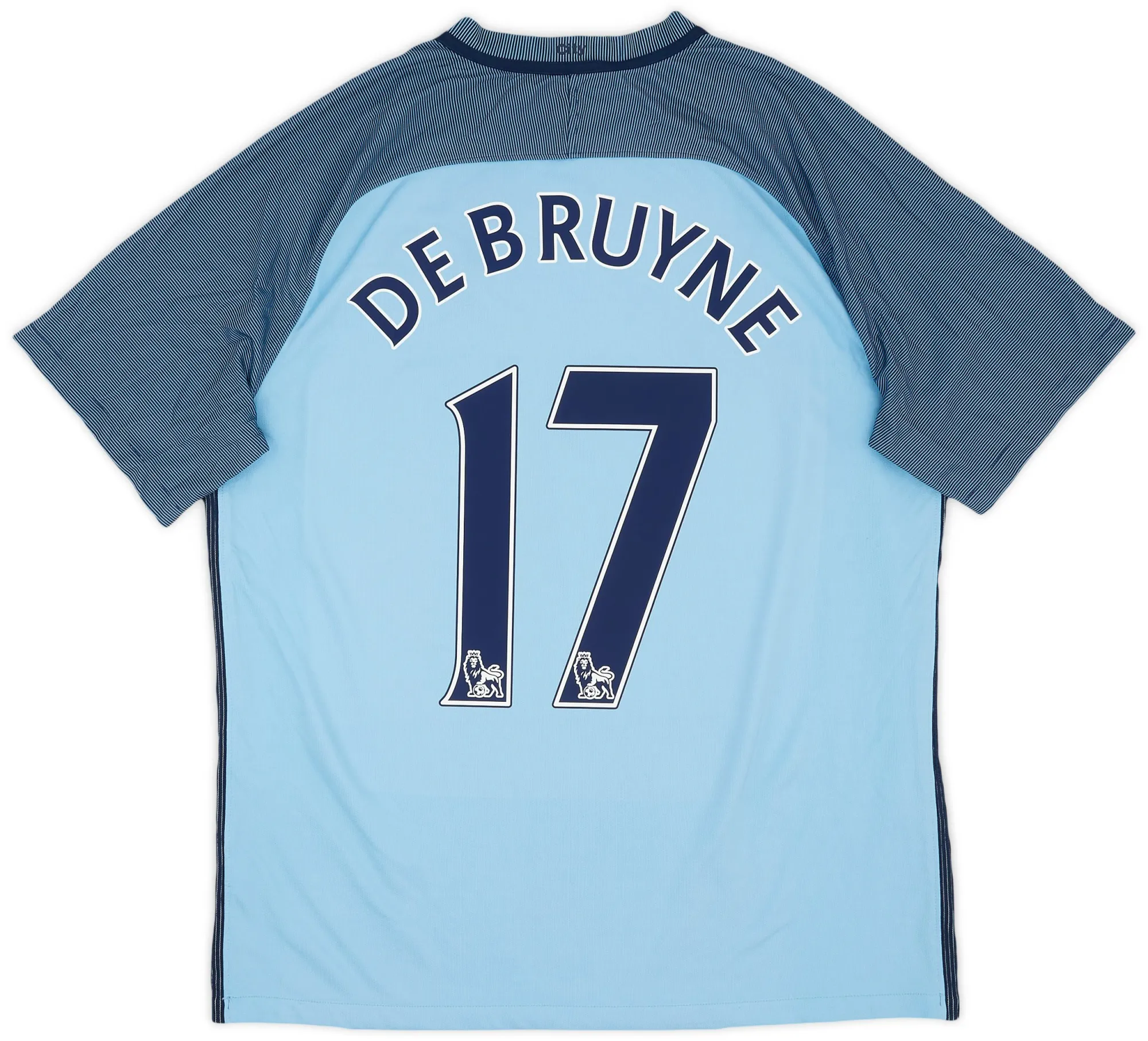 Nike 2016-17 Manchester City Home Shirt De Bruyne #17 - 6/10 - (XL
