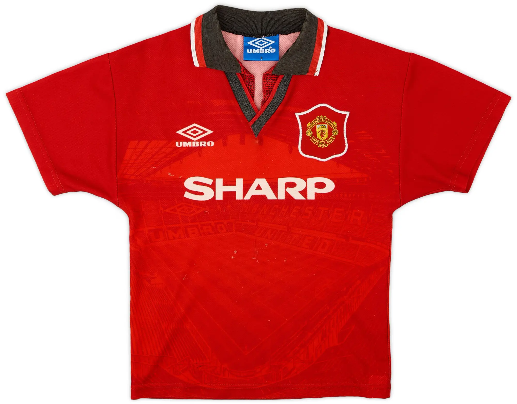 Umbro 1994-96 Manchester United Home Shirt - 4/10 - (S.Boys)