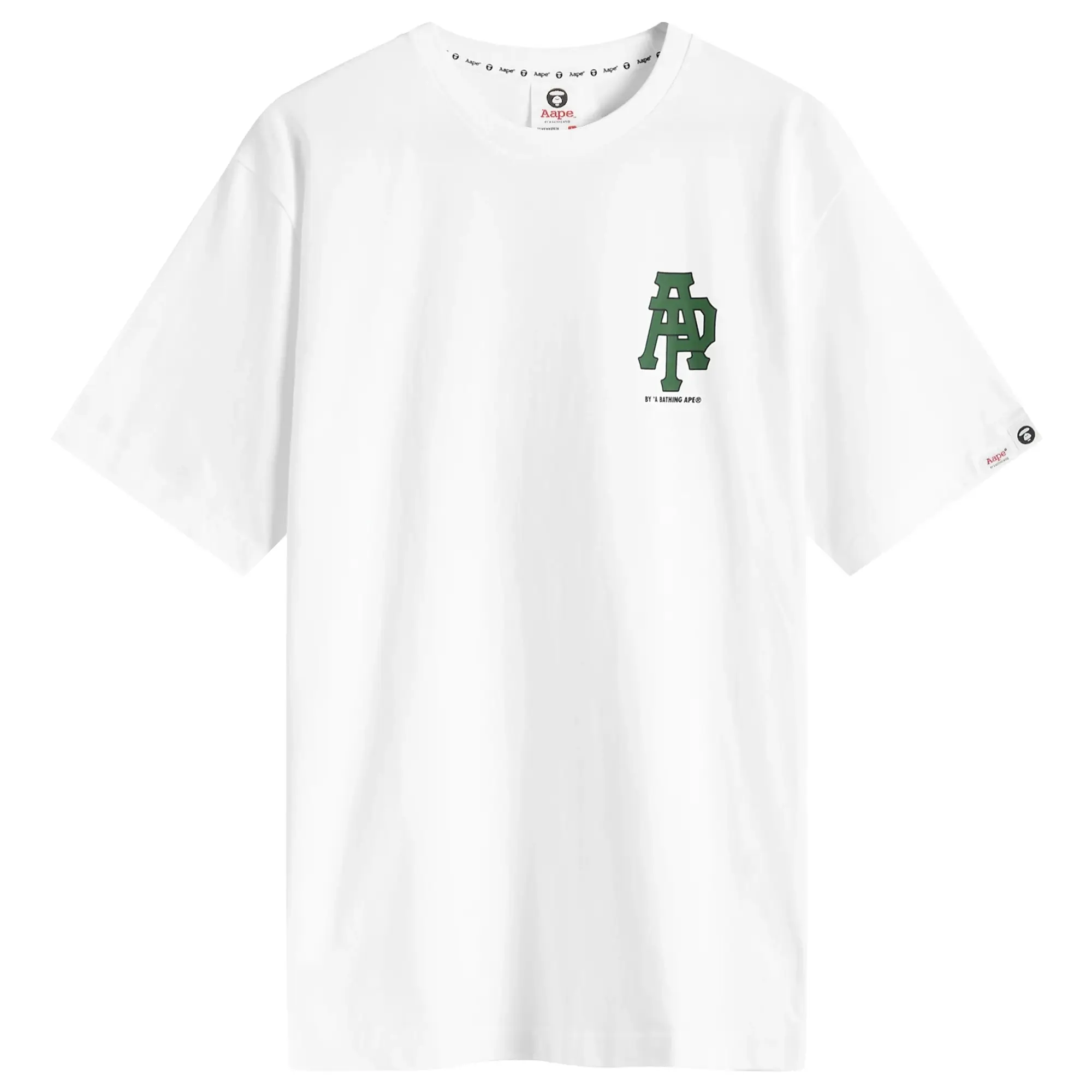 AAPE By A Bathing Ape Back Print Graphic T-Shirt, White