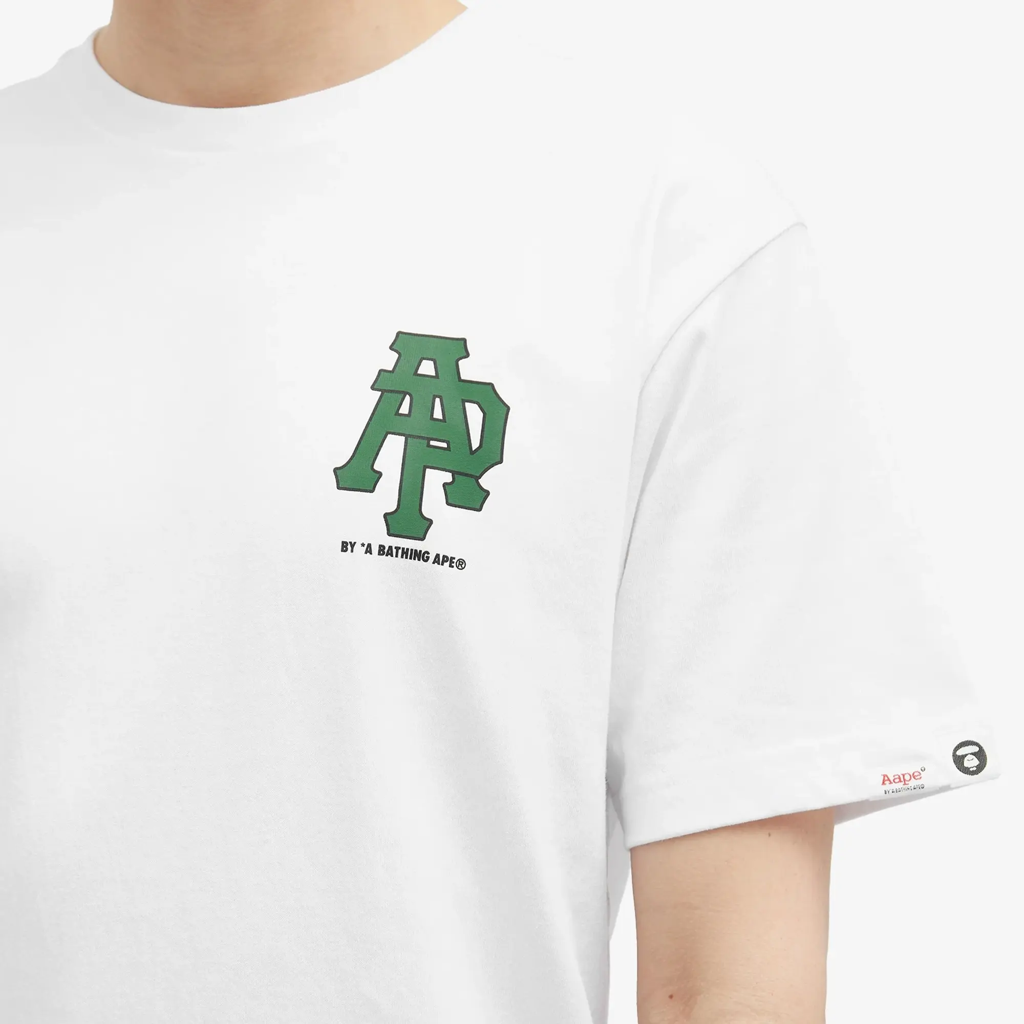 AAPE By A Bathing Ape Back Print Graphic T-Shirt, White