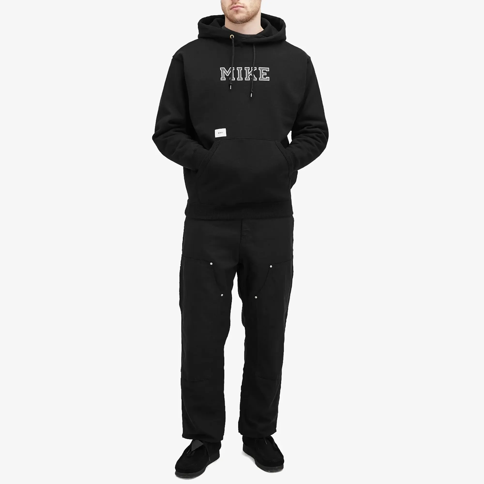 WTAPS Men's 19 Phonetic Print Hoodie Black