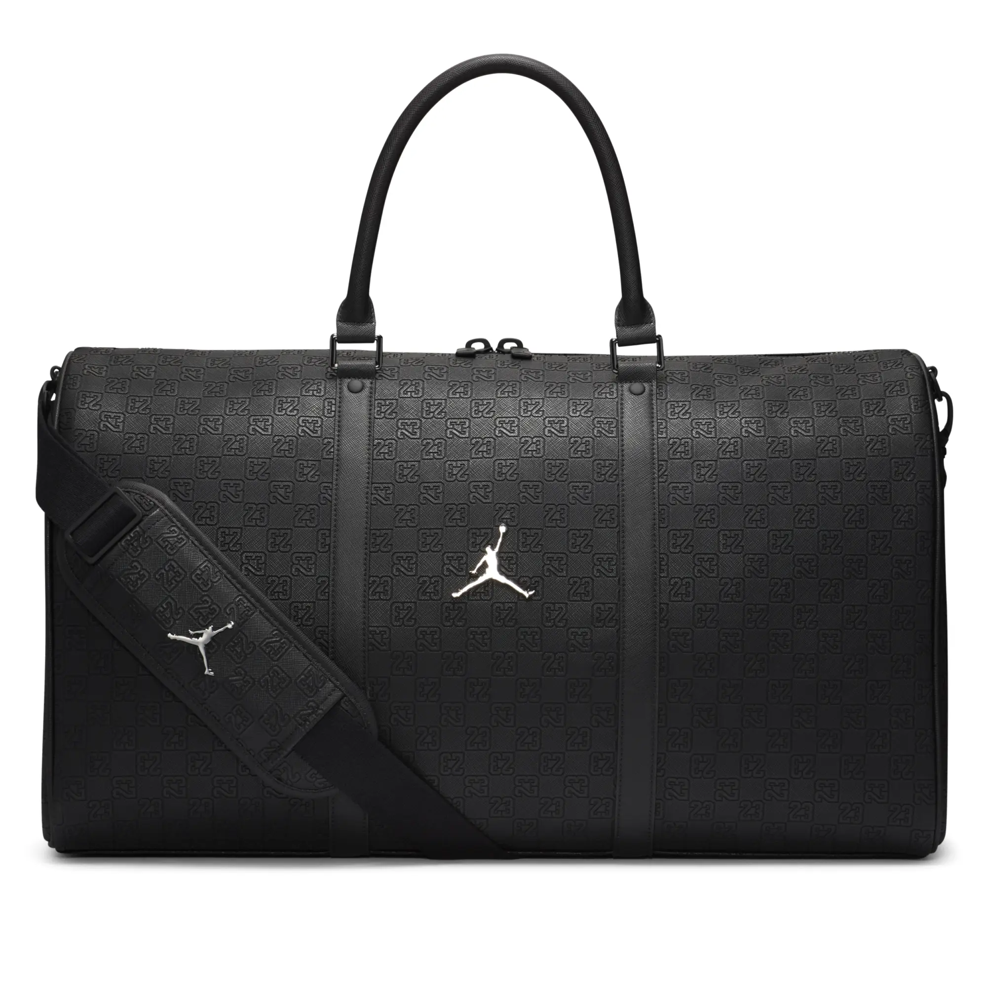 中古 Nike Jordan Brand Monogram Duffle Bag Nike Jordan Monogram Duffle Bag (40L) - Black | HV1614-010