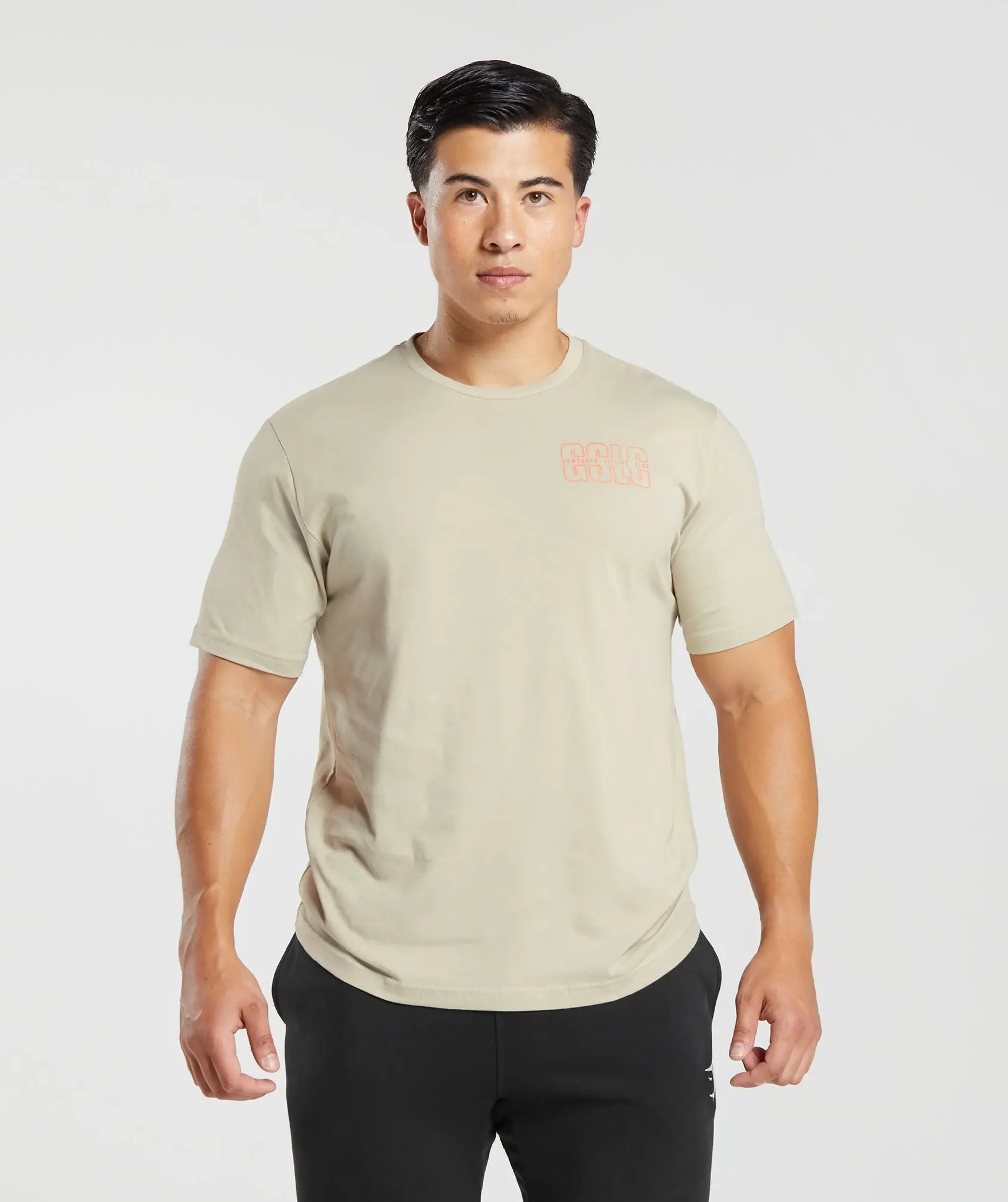 Gymshark Lifting Club T-Shirt - Washed Stone Brown