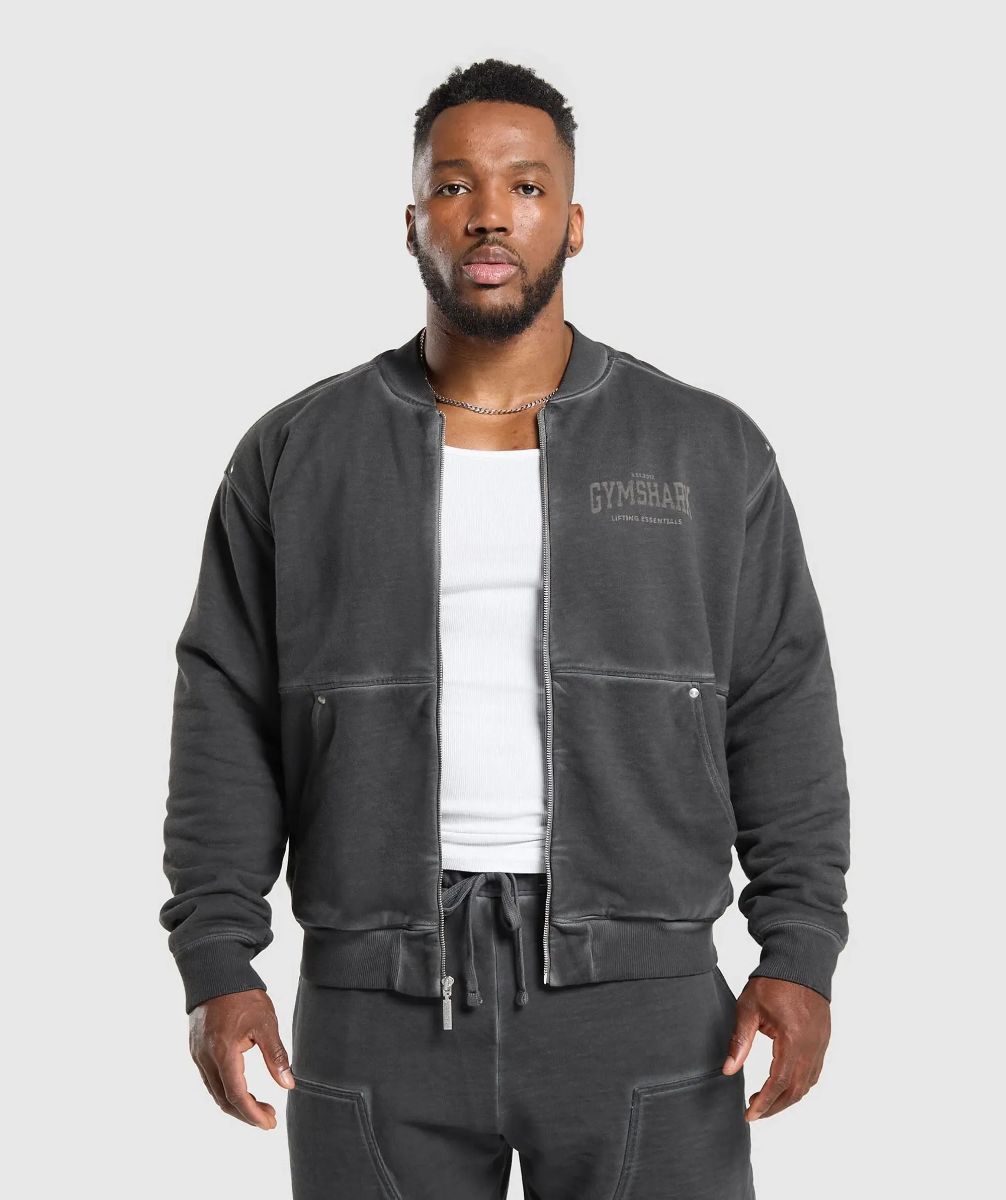 Gymshark Heavyweight Bomber Jacket - Black