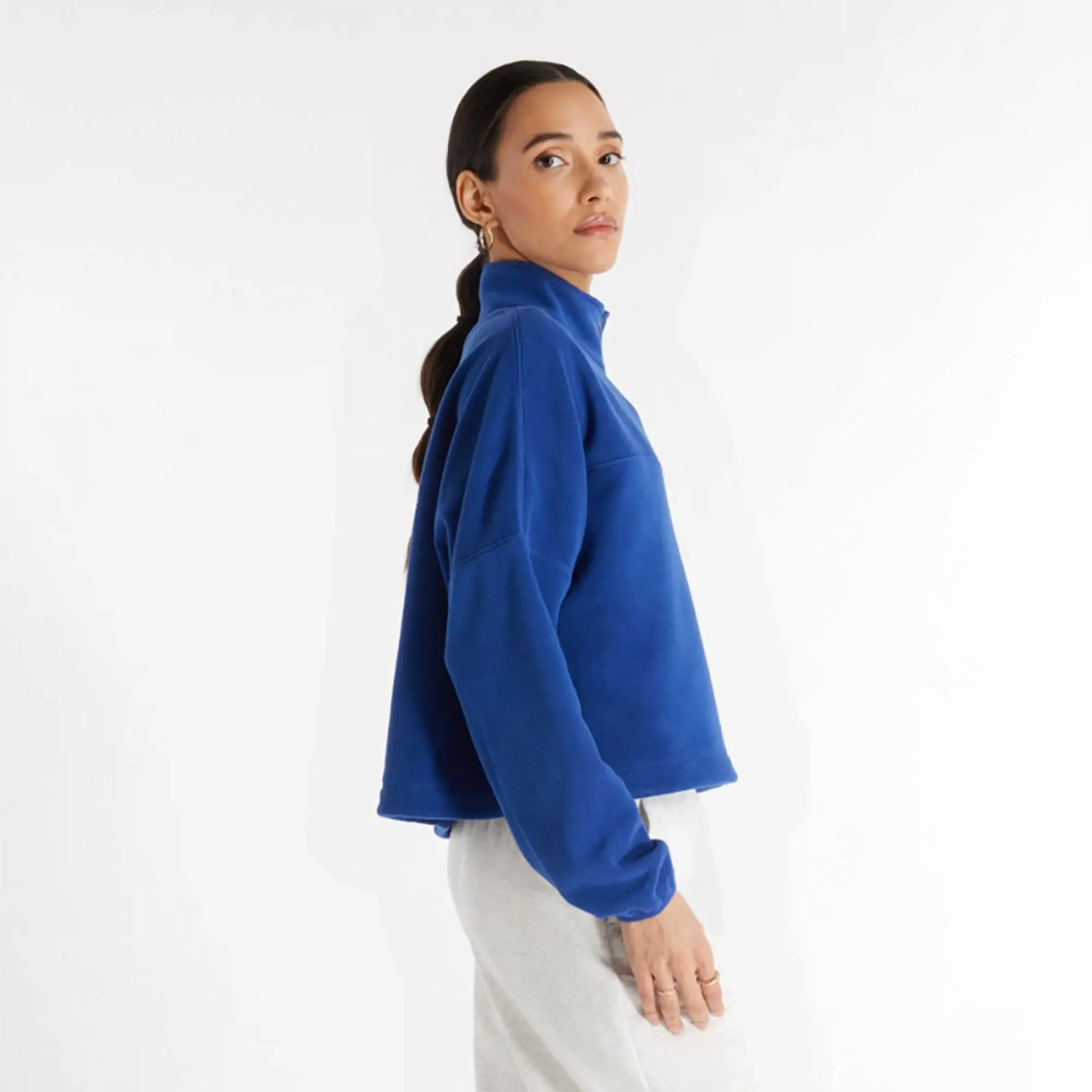 New Balance  WARMING HALF ZIP  women's Fleece jacket in Beige