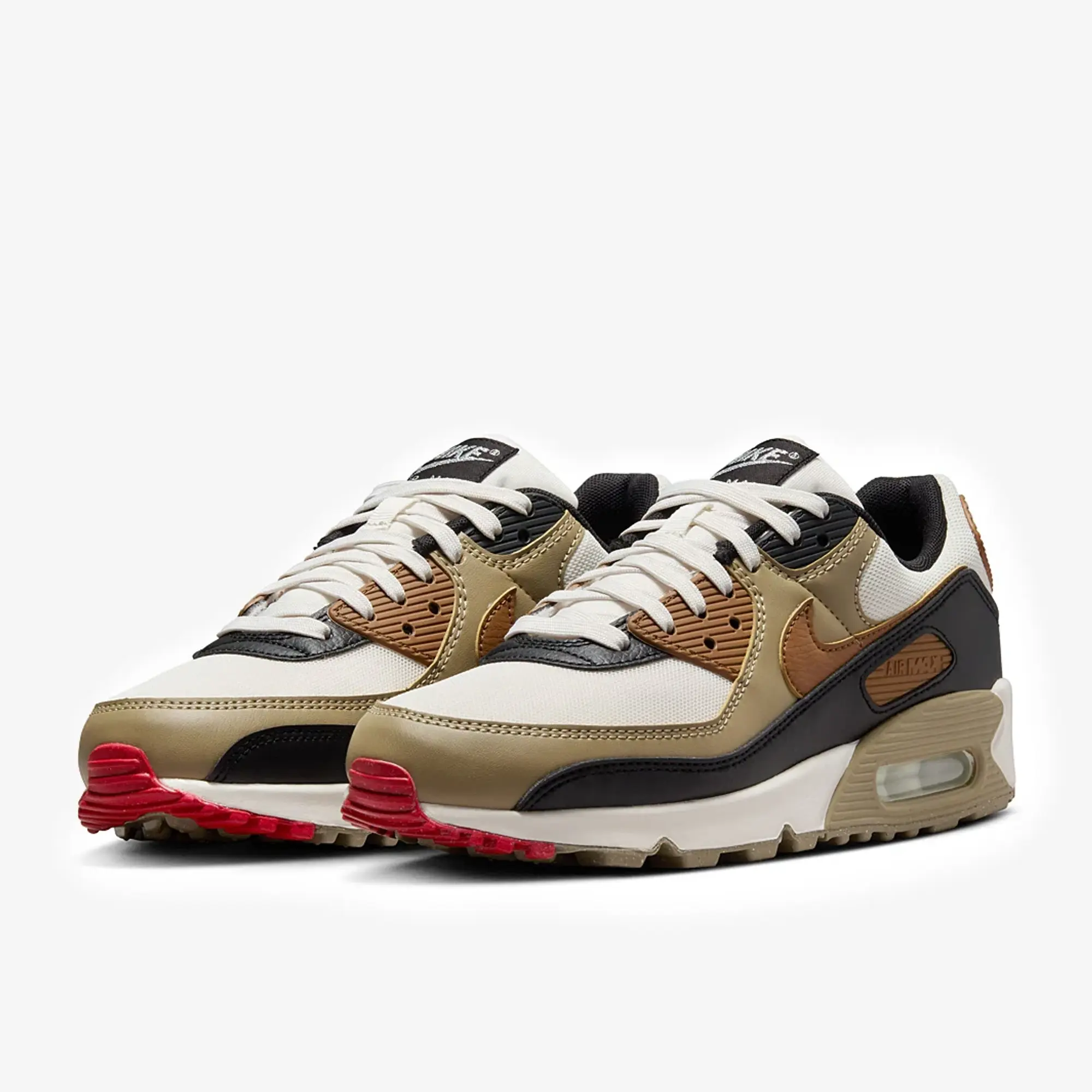 Sneakers Nike W Air Max 90 Phantom/ Lt British Tan-Black-Fire Red Eur 40