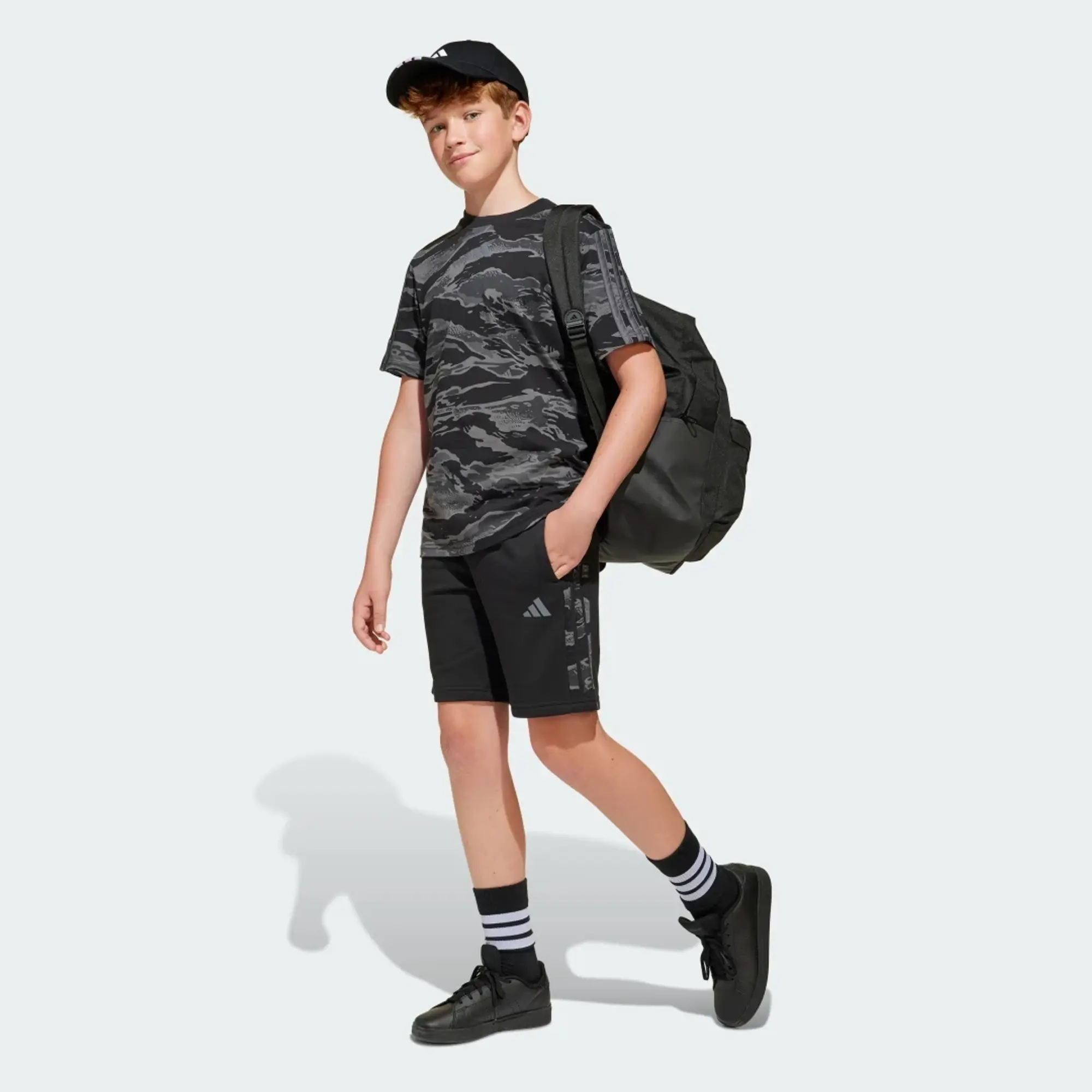 adidas    boys's Children's shorts in Black
