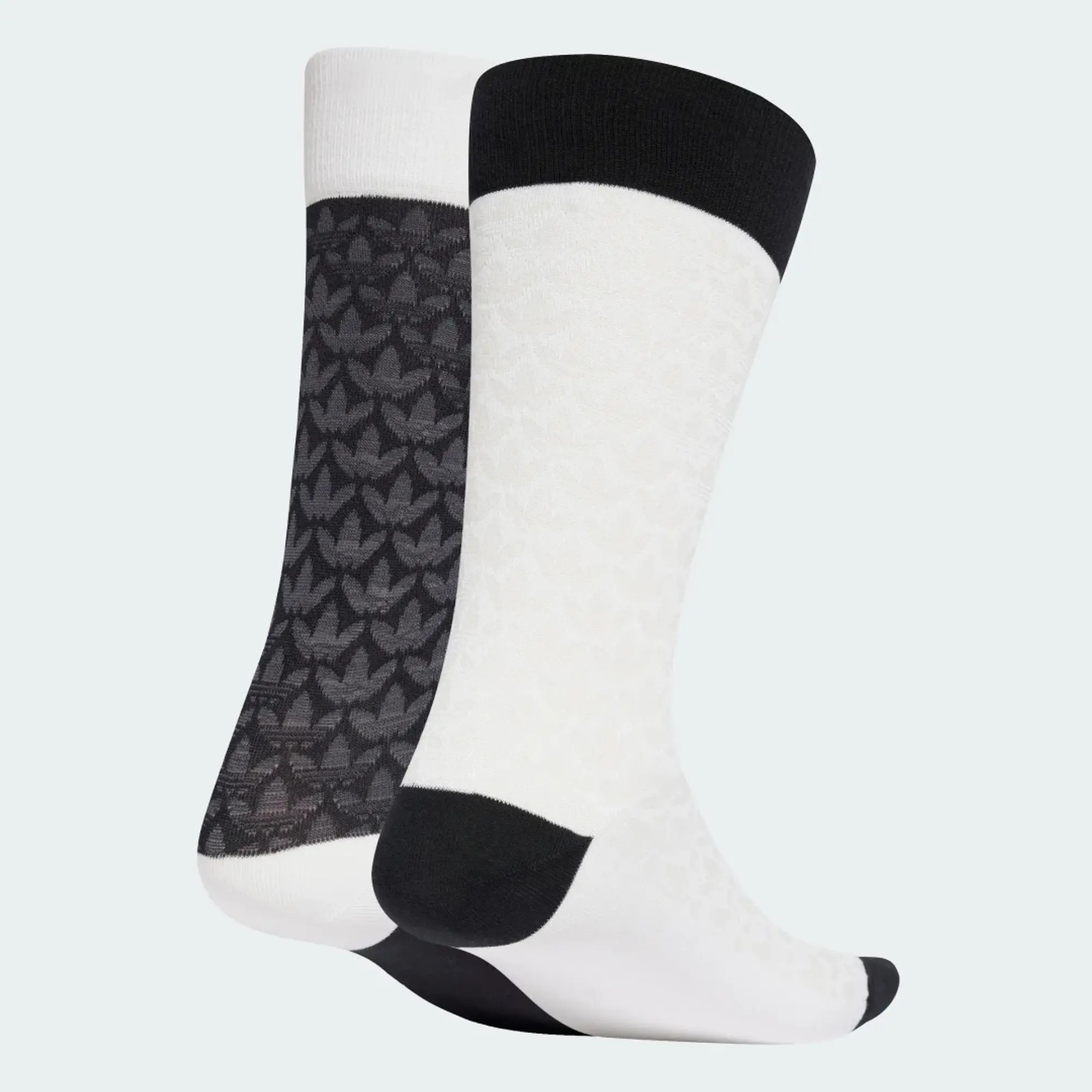 Adidas Monogram Crew Socks 2-Pack Black/ White Xl