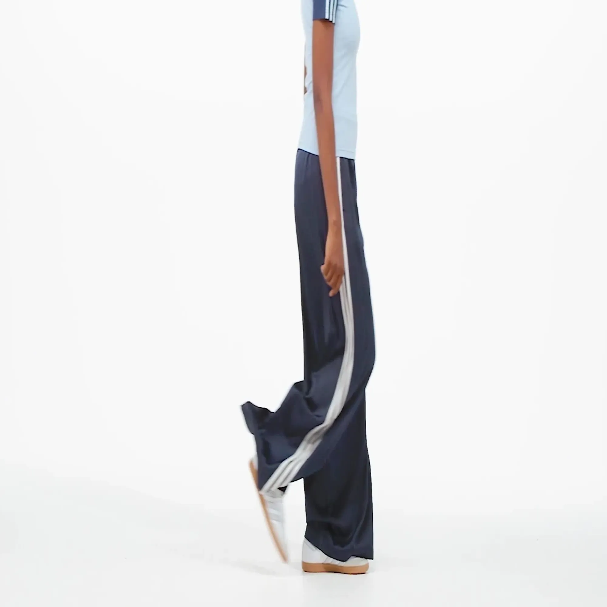 adidas Adicolor Satin Wide Leg Track Joggers | JD0881 | FOOTY.COM