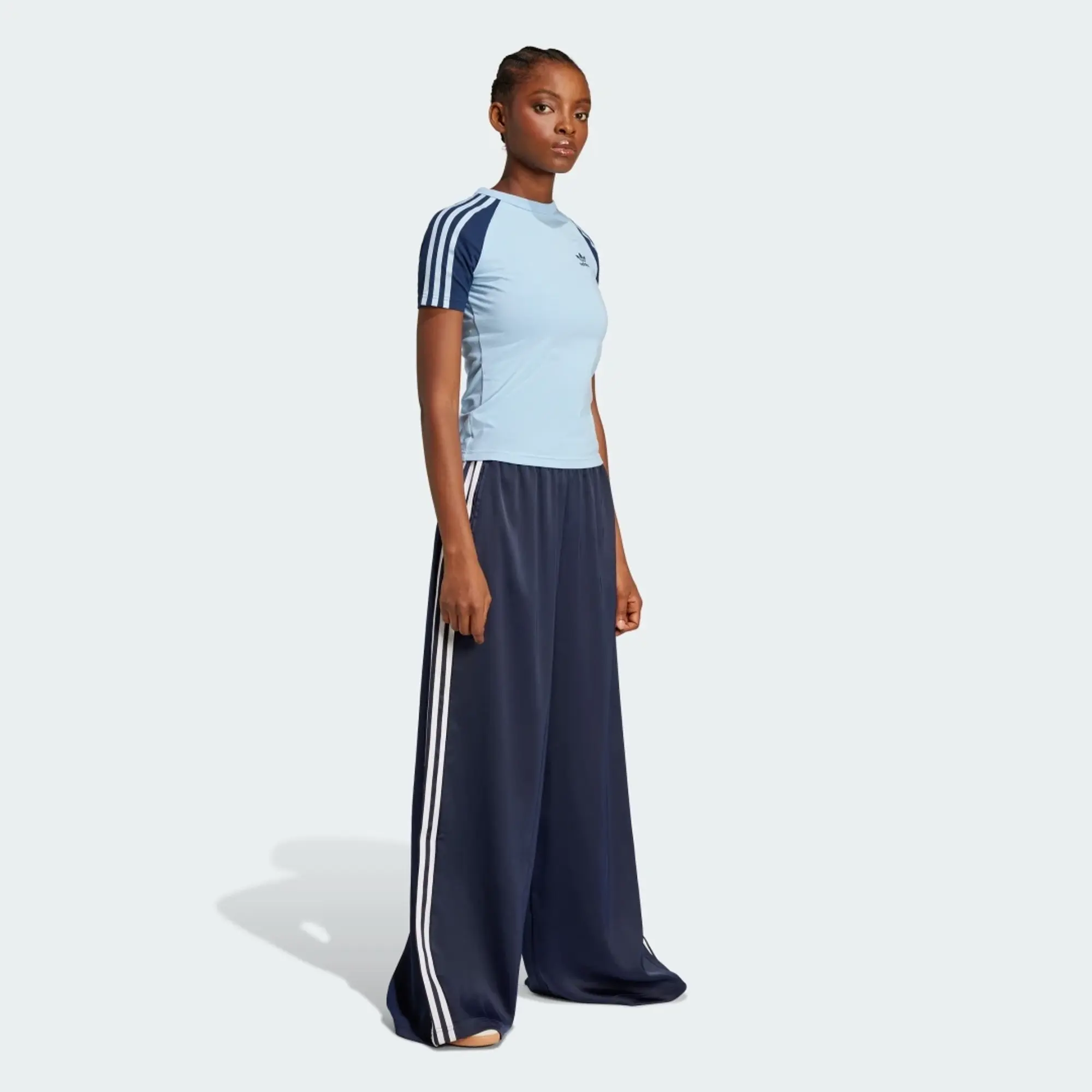 adidas Adicolor Satin Wide Leg Track Joggers