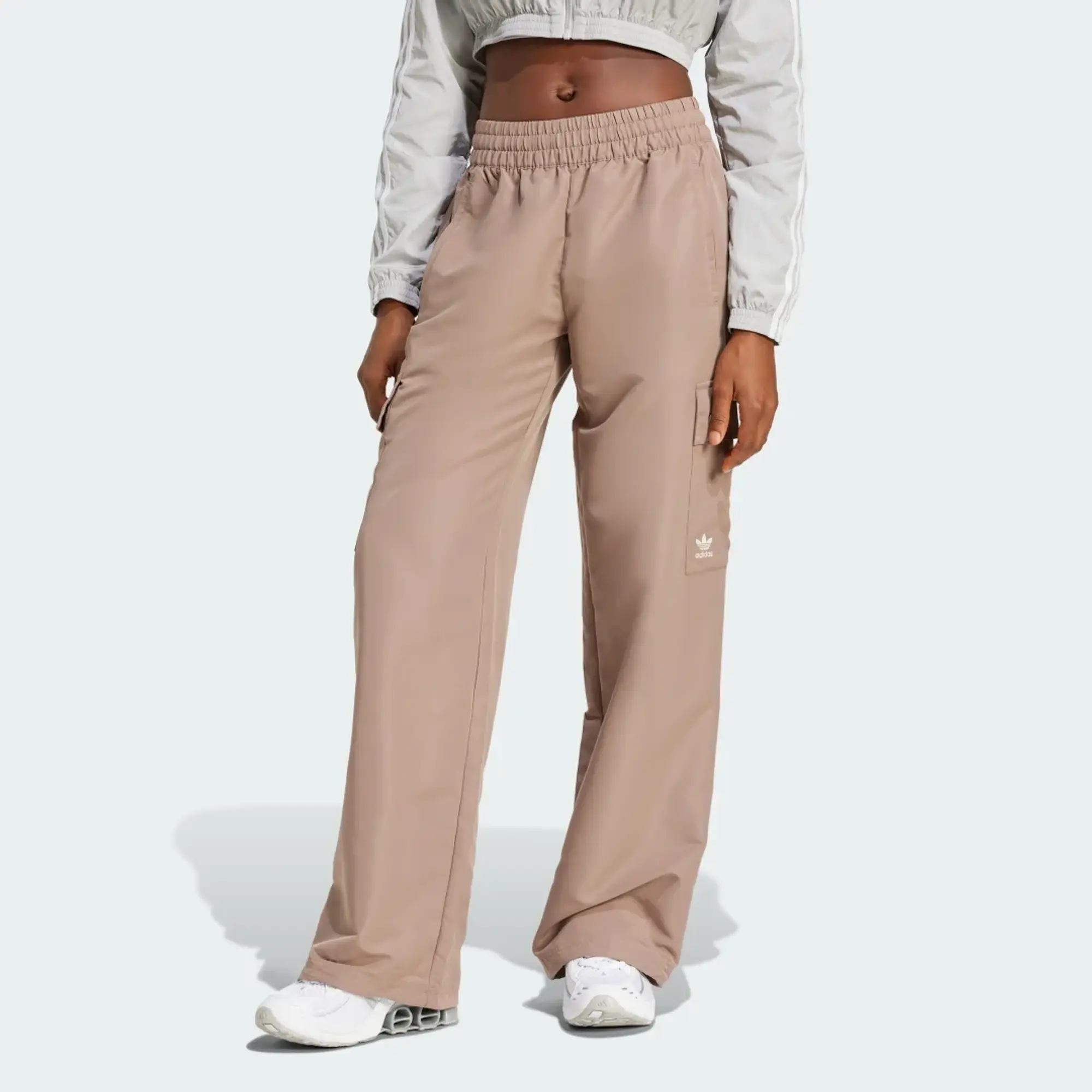 Adidas Originals Essentials Woven Cargo Pants In Trace Brown