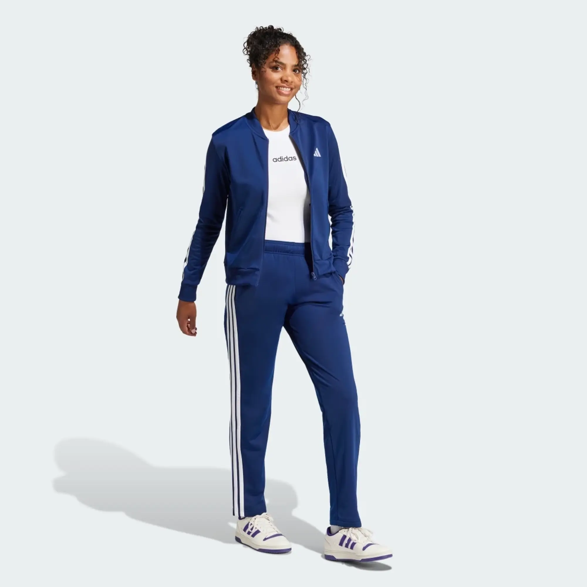 adidas Women Essentials 3 Stripes Track Suit