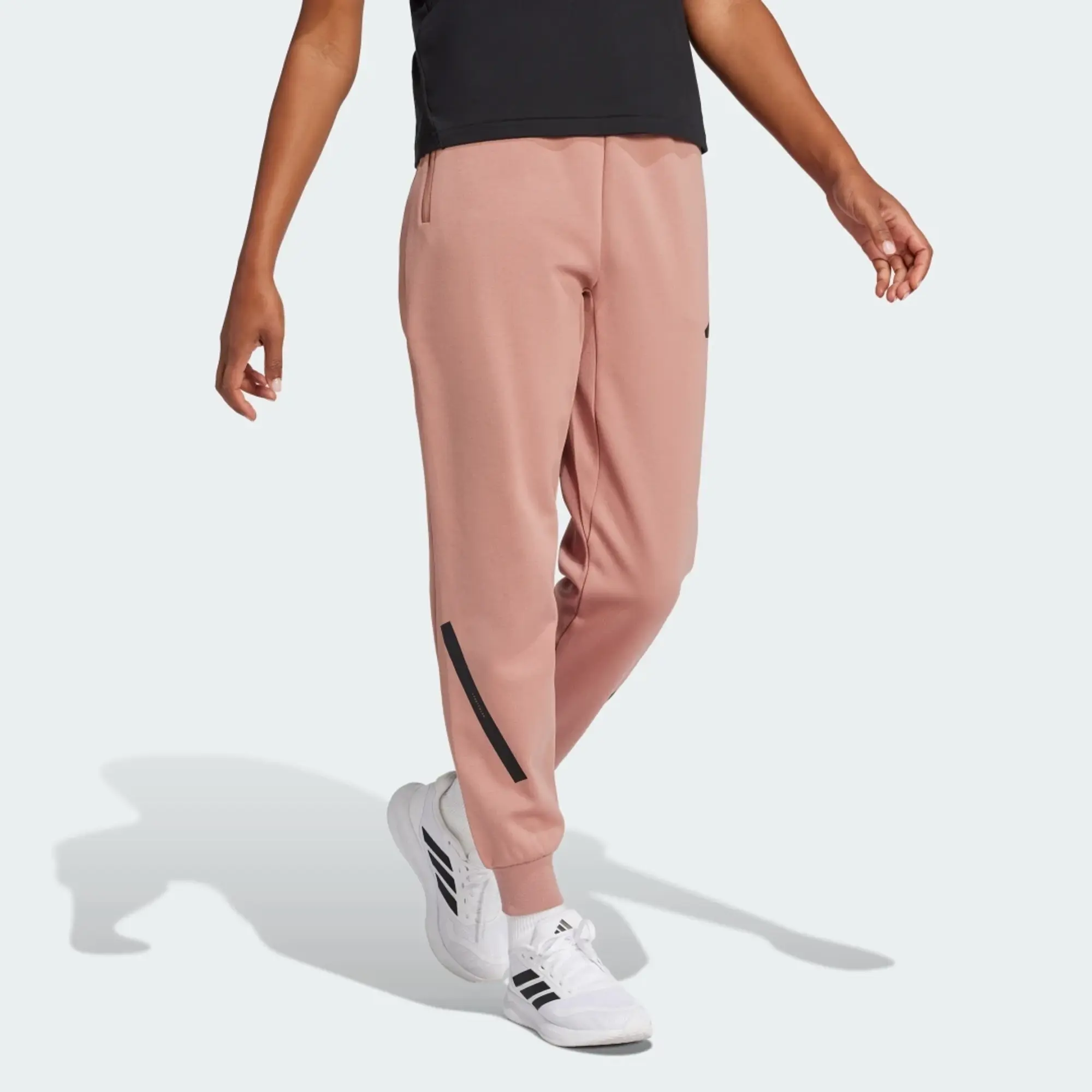 Manchester United x adidas Womens Z.N.E. Tracksuit Bottoms Pink