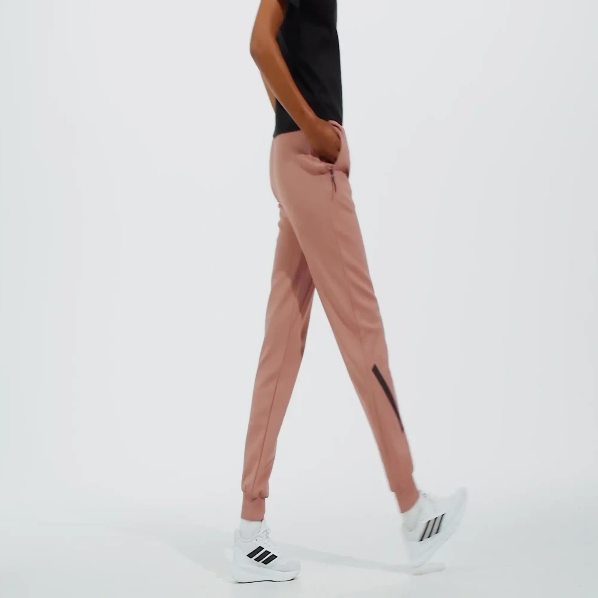 Manchester United x adidas Womens Z.N.E. Tracksuit Bottoms Pink