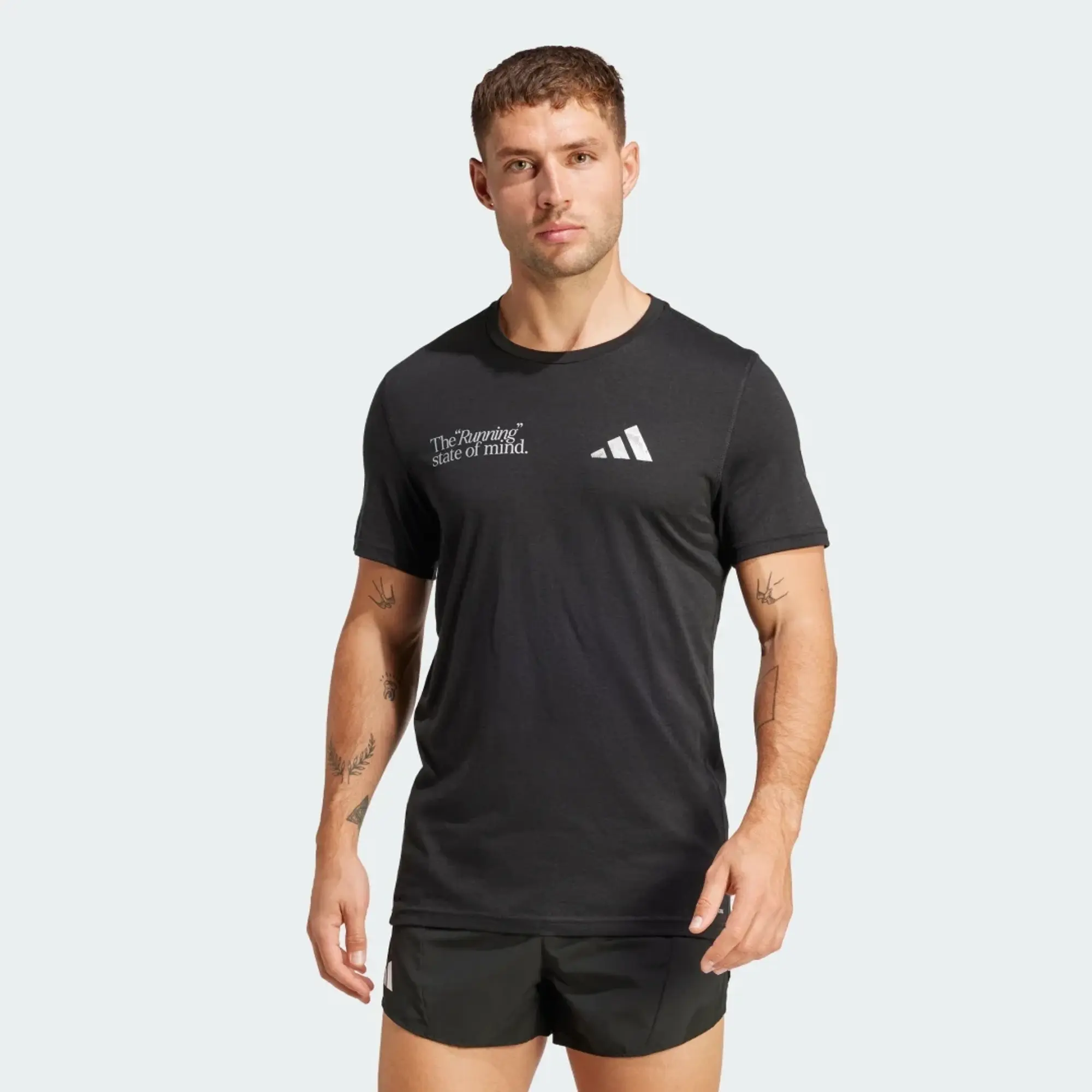 Adidas Performance Ultimate Metallic Graphic Tee In Black